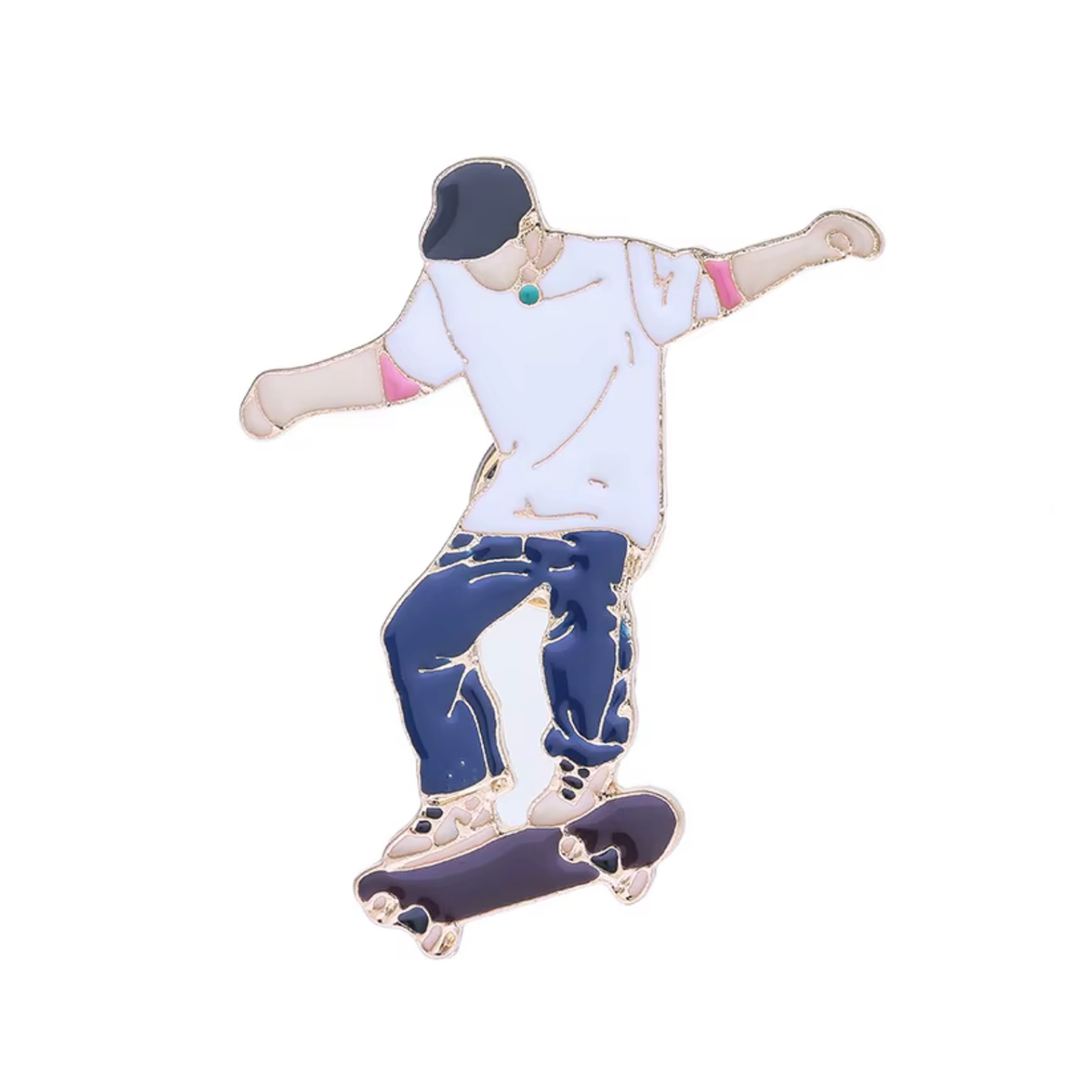 Skateboarder Pin Badge