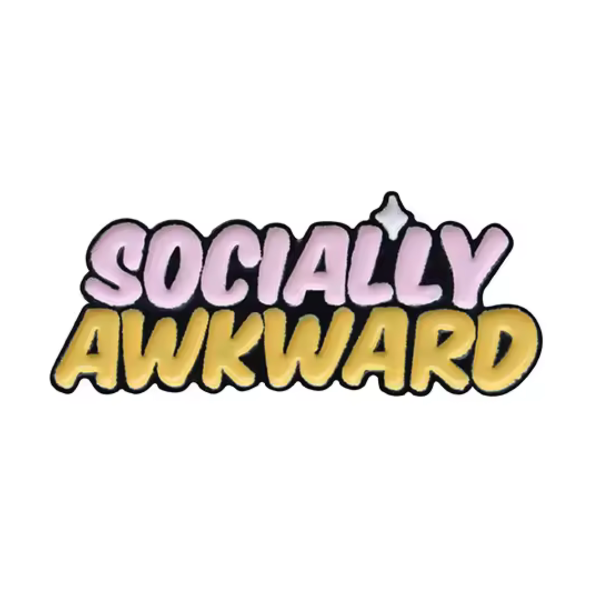 Socially Awkward Pin Badge