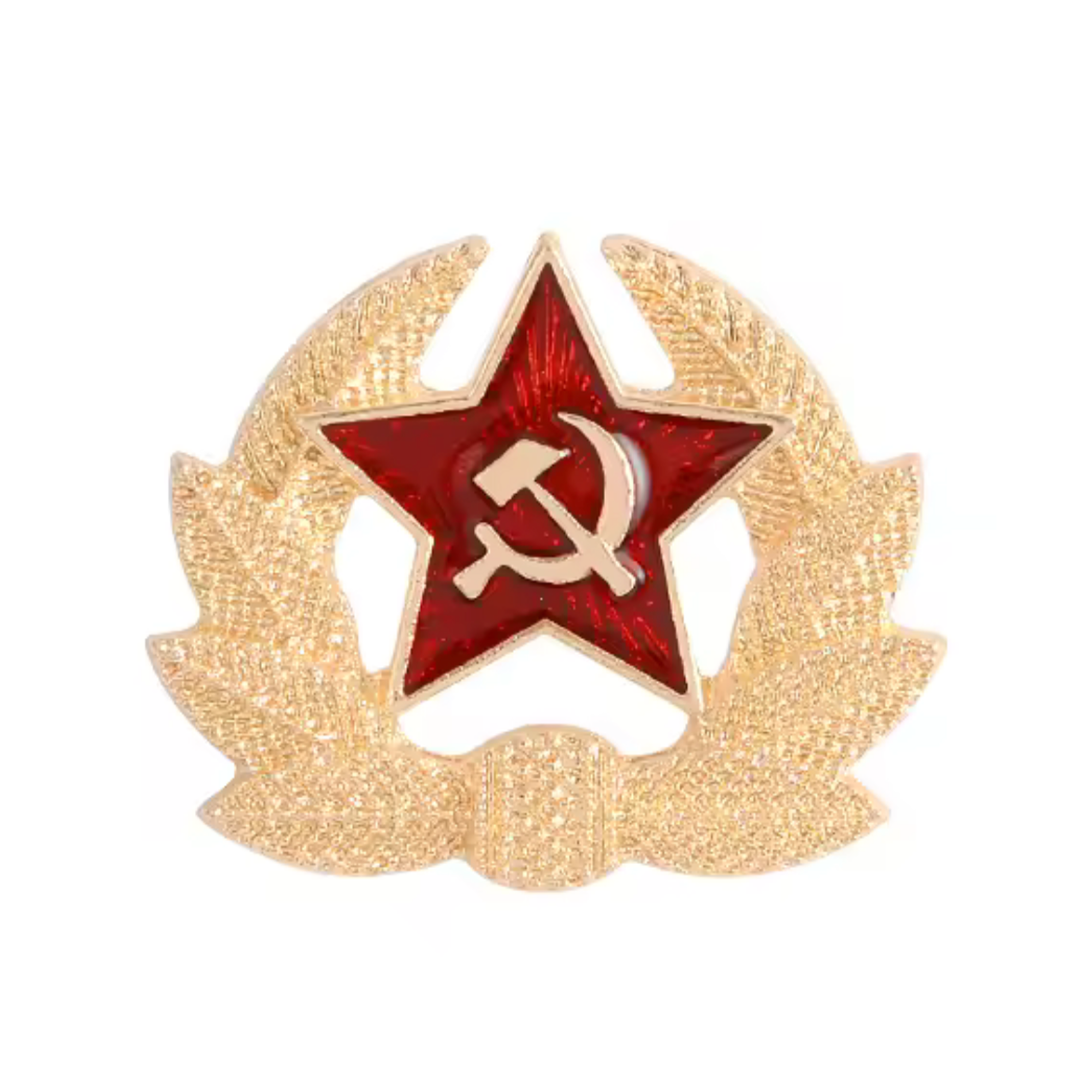Soviet Star Wreath Pin Badge