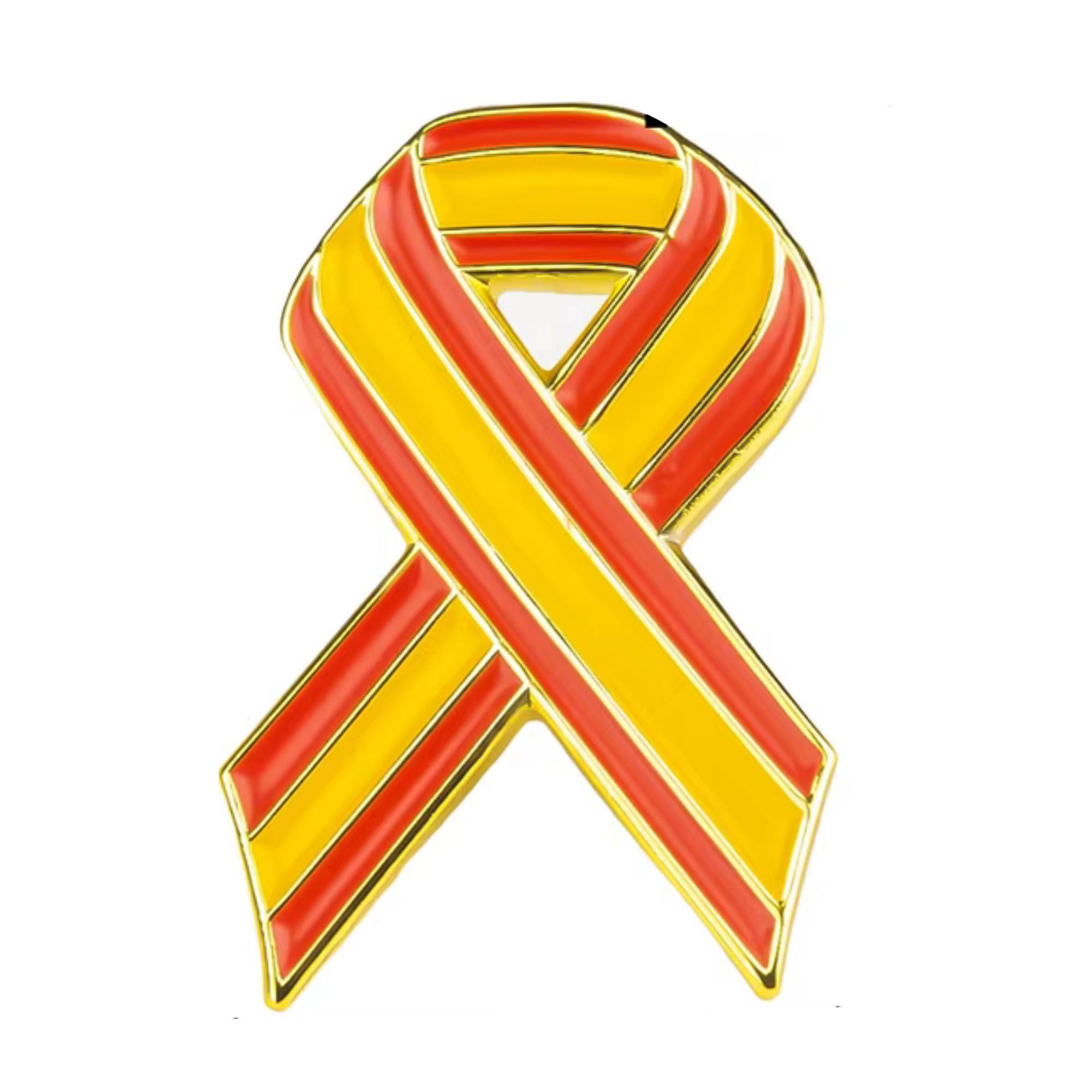 Yellow & Red Spain Ribbon Flag Pin Badge