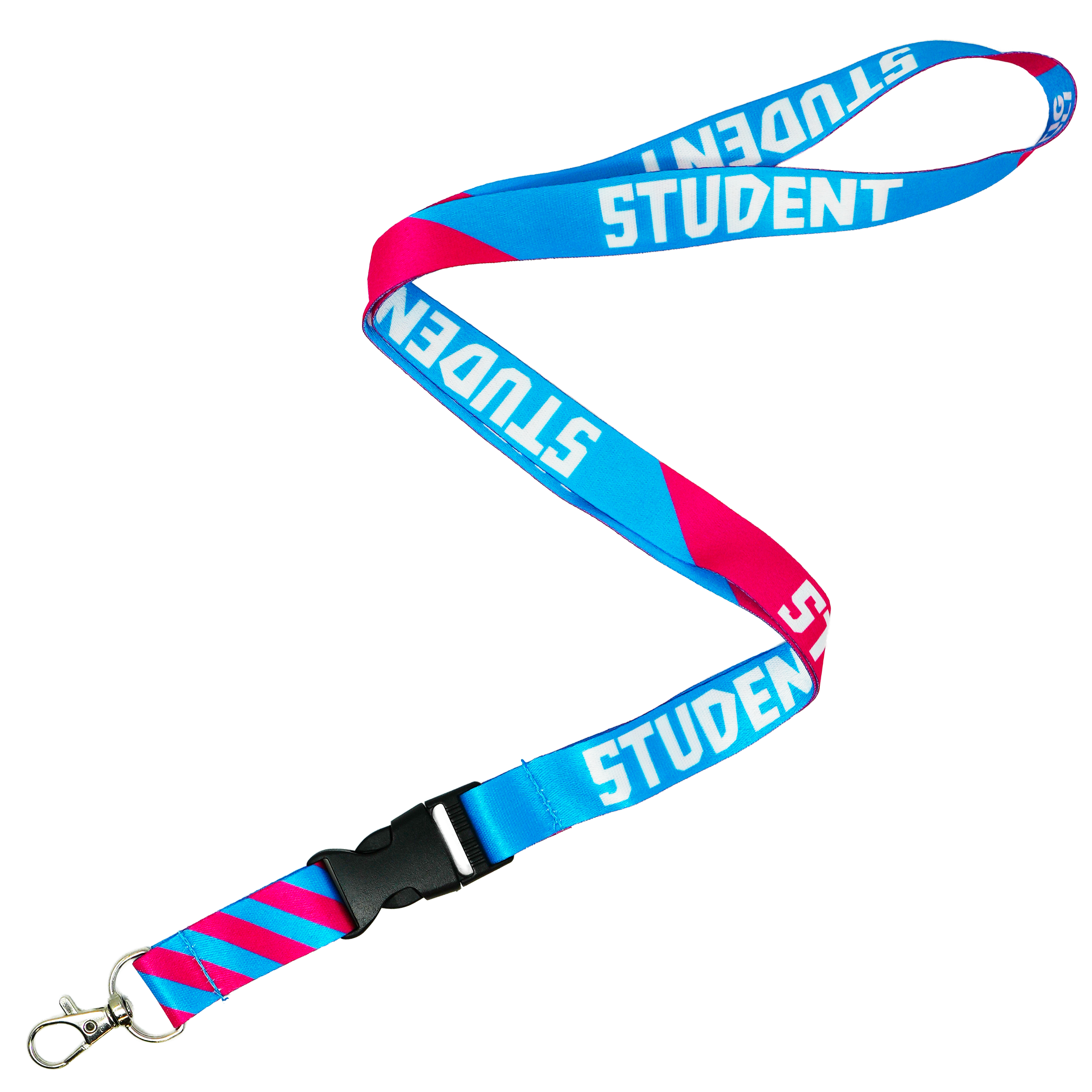 Student Blue & Pink Uni Flag Lanyard