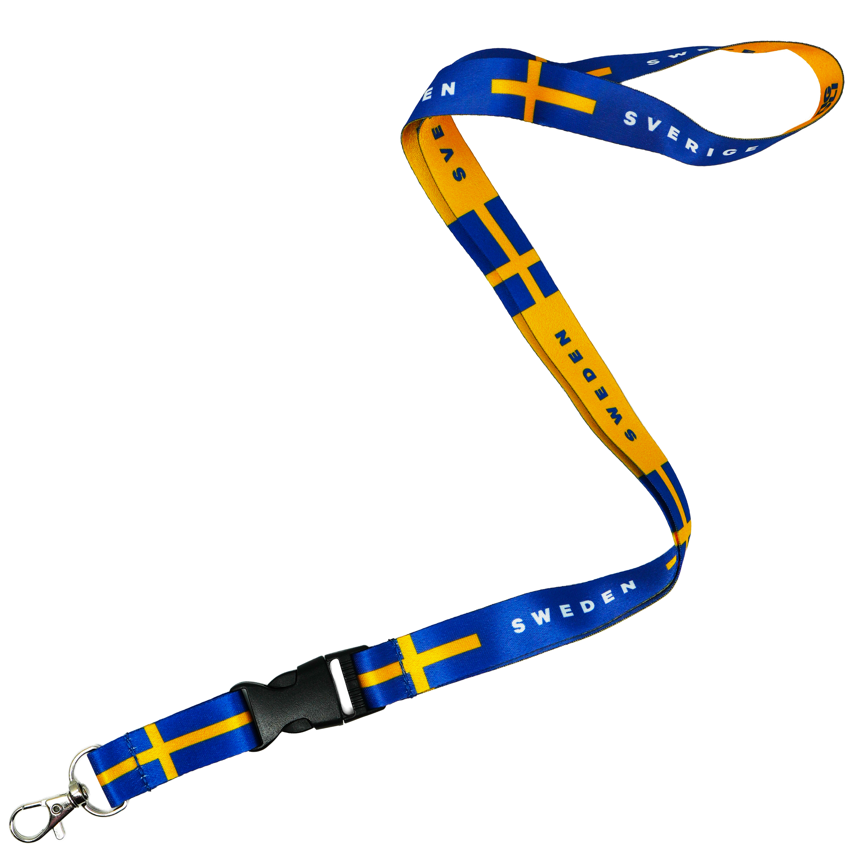 Sweden Flag Blue & Yellow “Sverige” Flag Lanyard