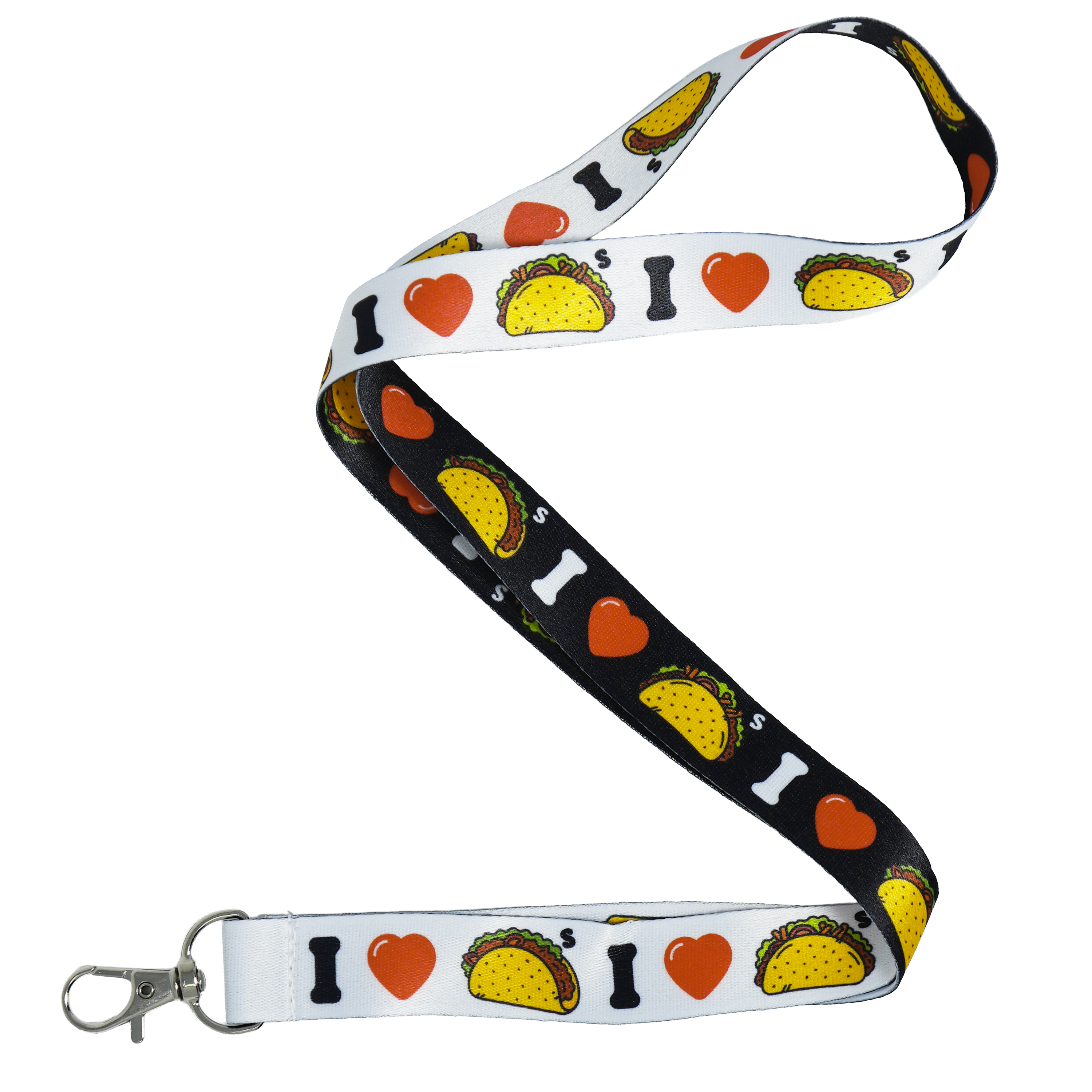 I Love Tacos Fast Food Lanyard