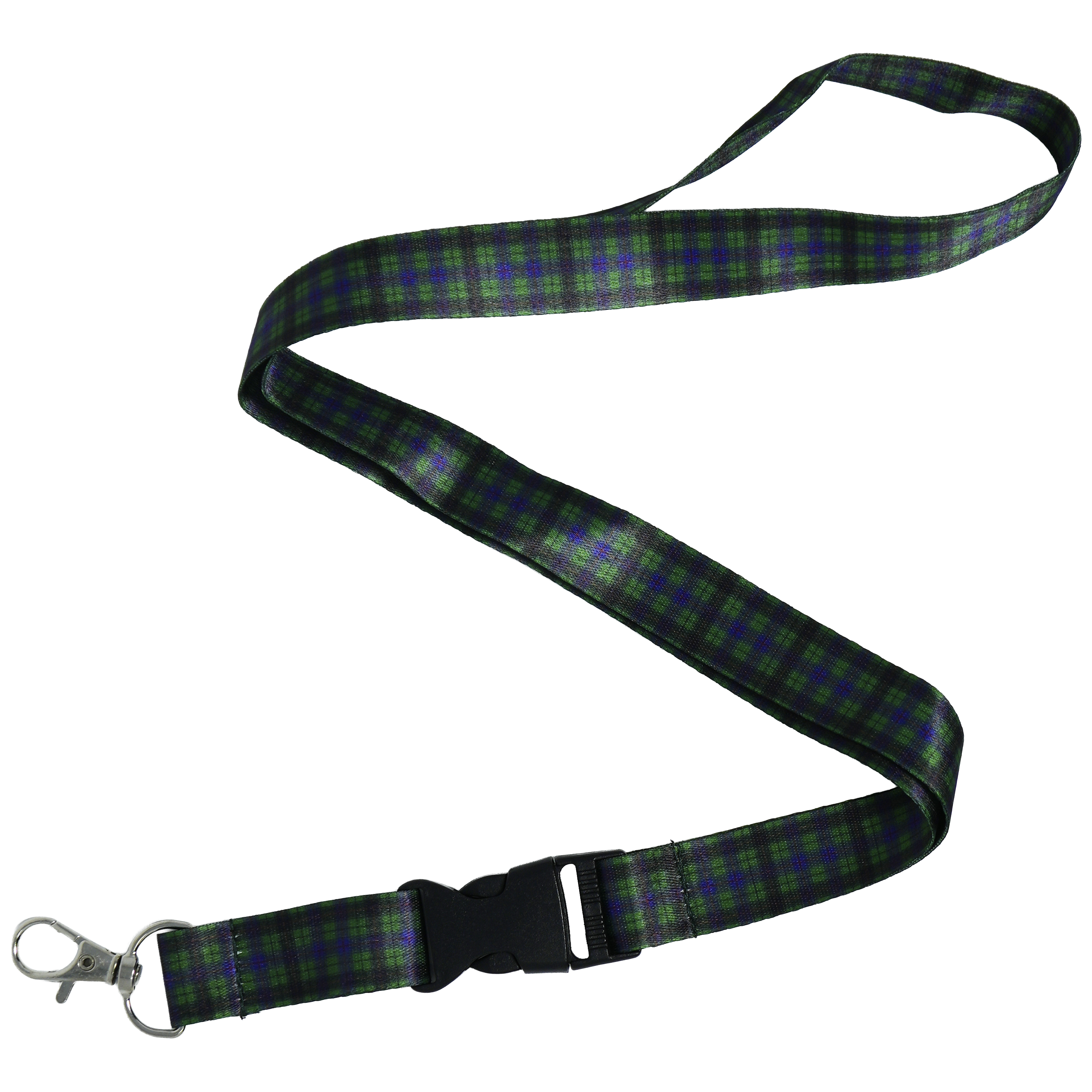 Highland Scottish Tartan Green Lanyard