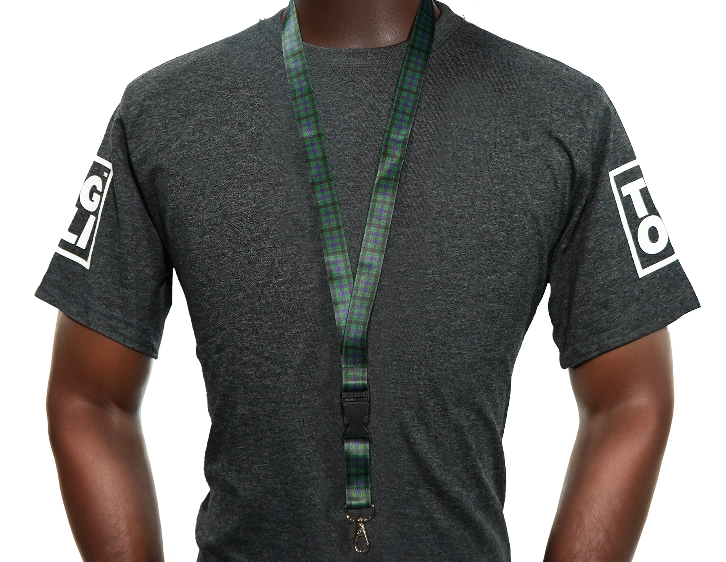 Highland Scottish Tartan Green Lanyard