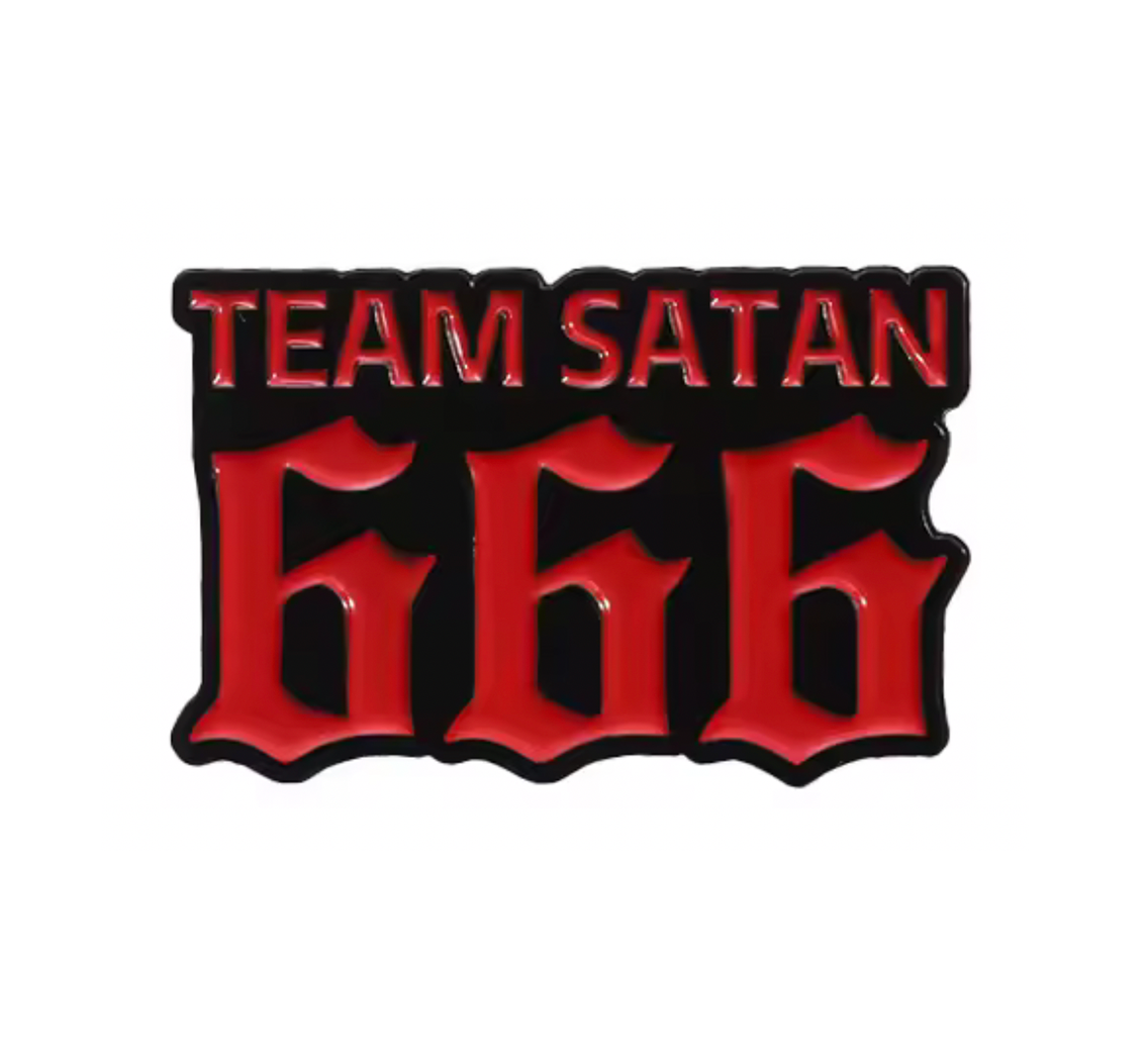 Team Satan 666 Pin Badge