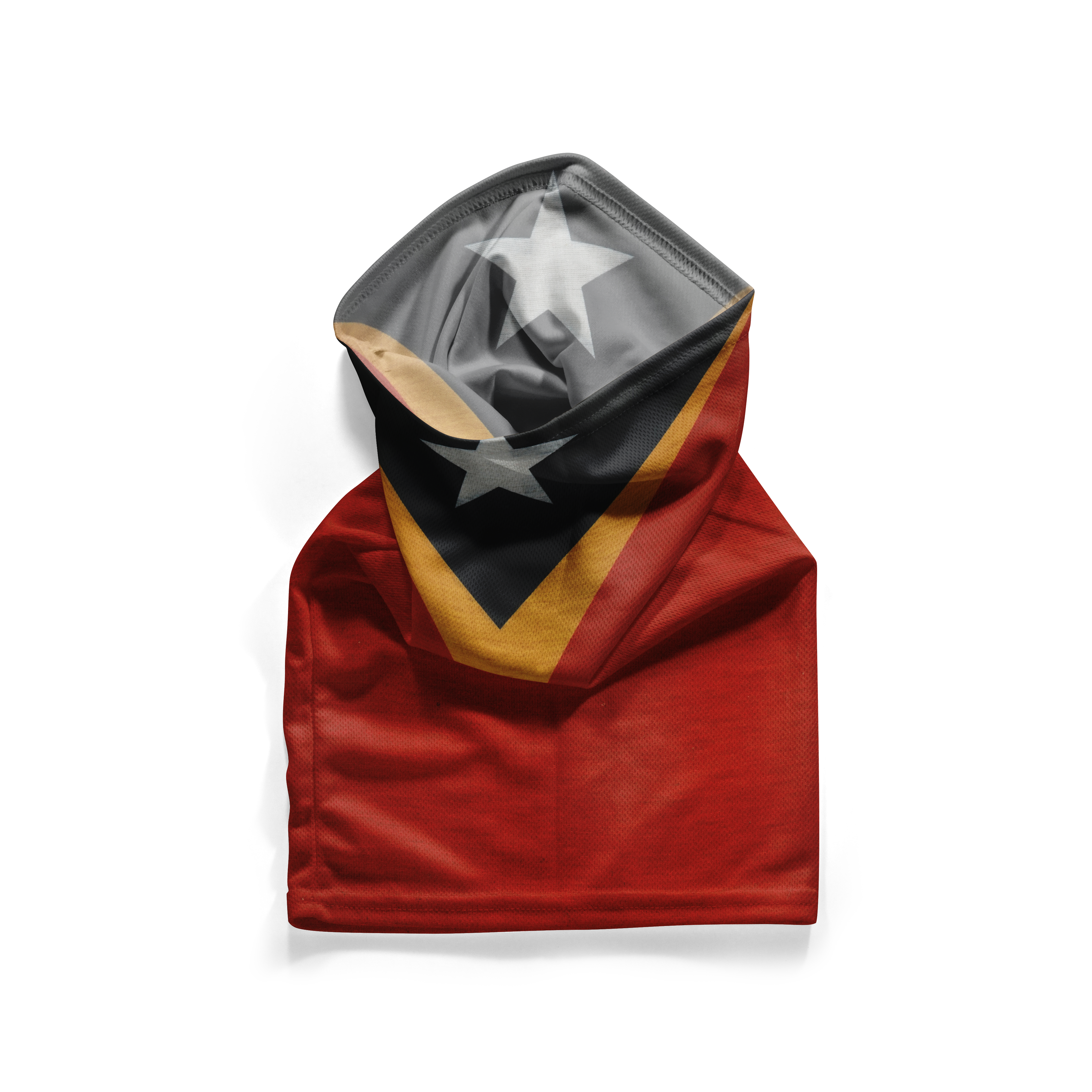 Timor-Leste Flag Snood – Breathable Mask Neck Gaiter Face Covering