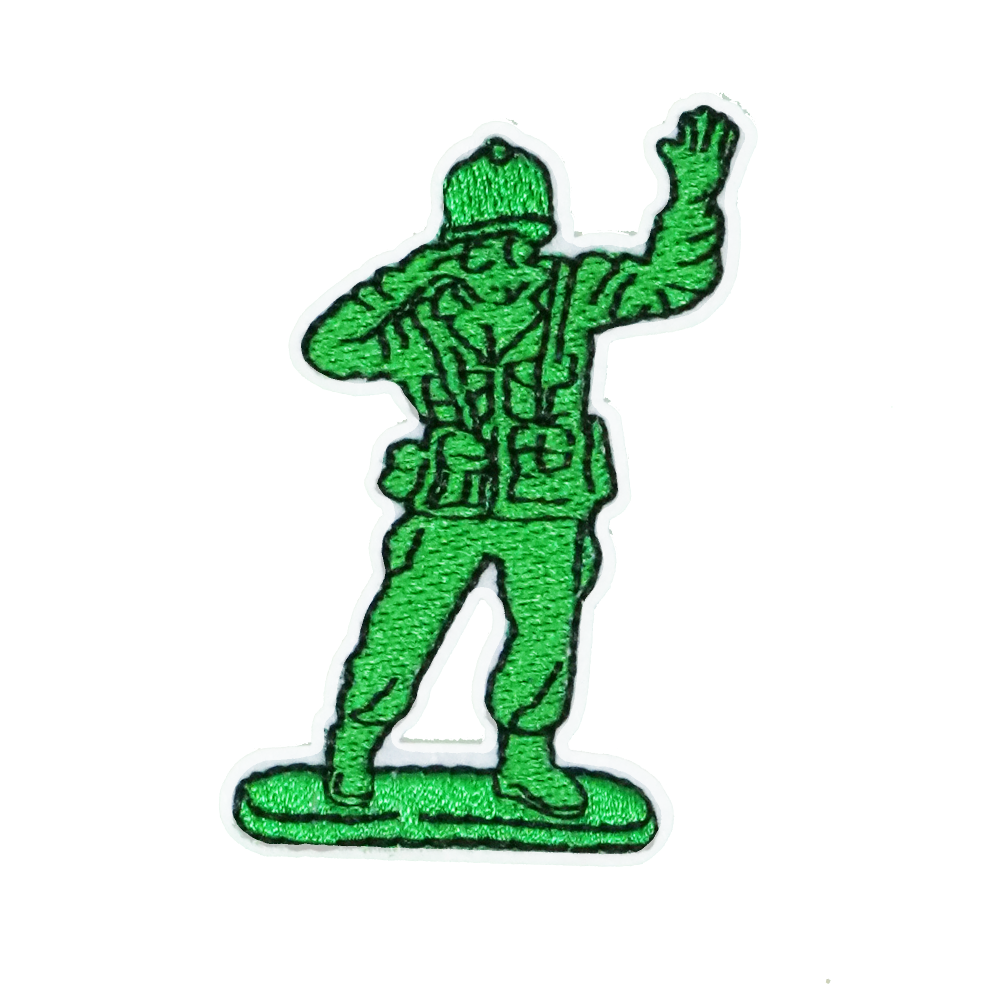 Toy Soldier Green Army Man Patch Iron On (6 x 4cm)