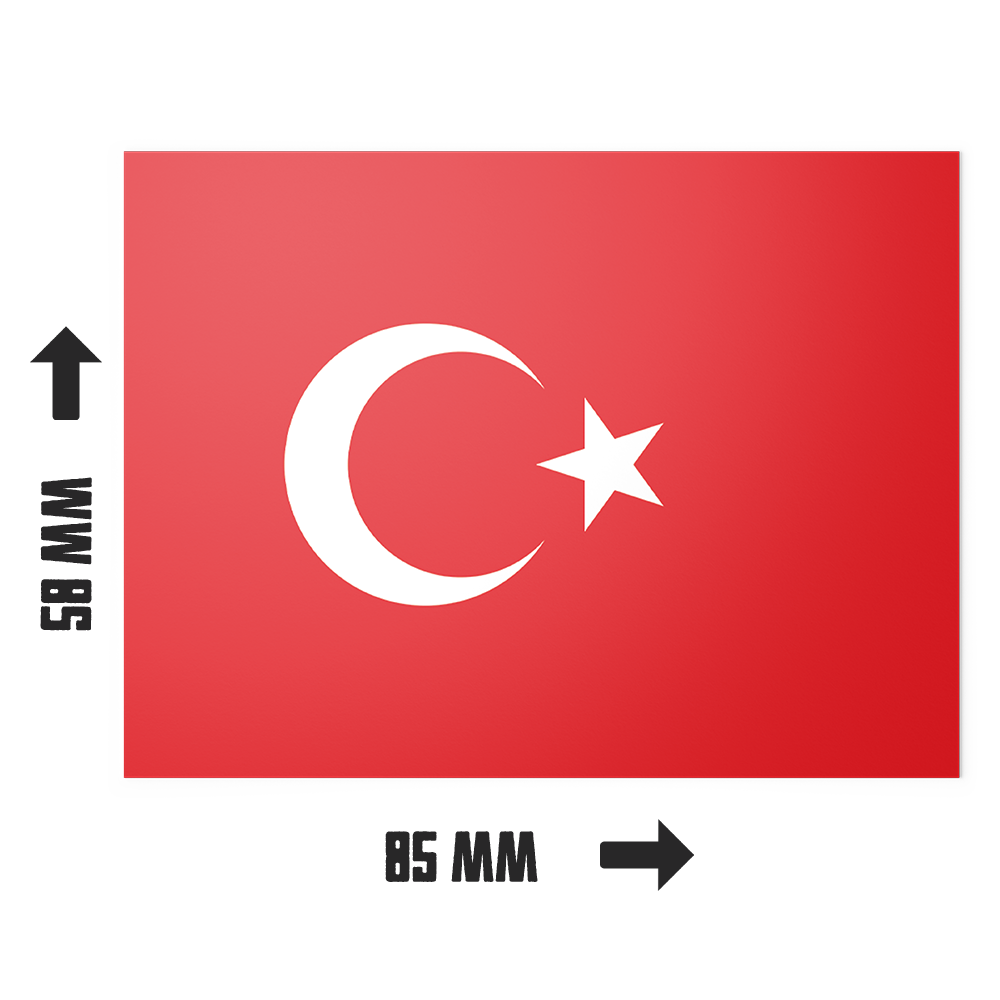 20 X Turkey Flag Stickers