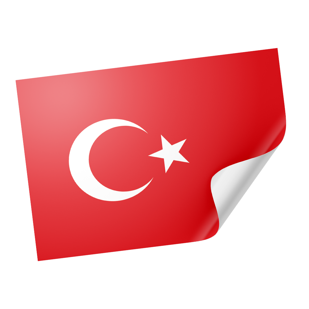 20 X Turkey Flag Stickers