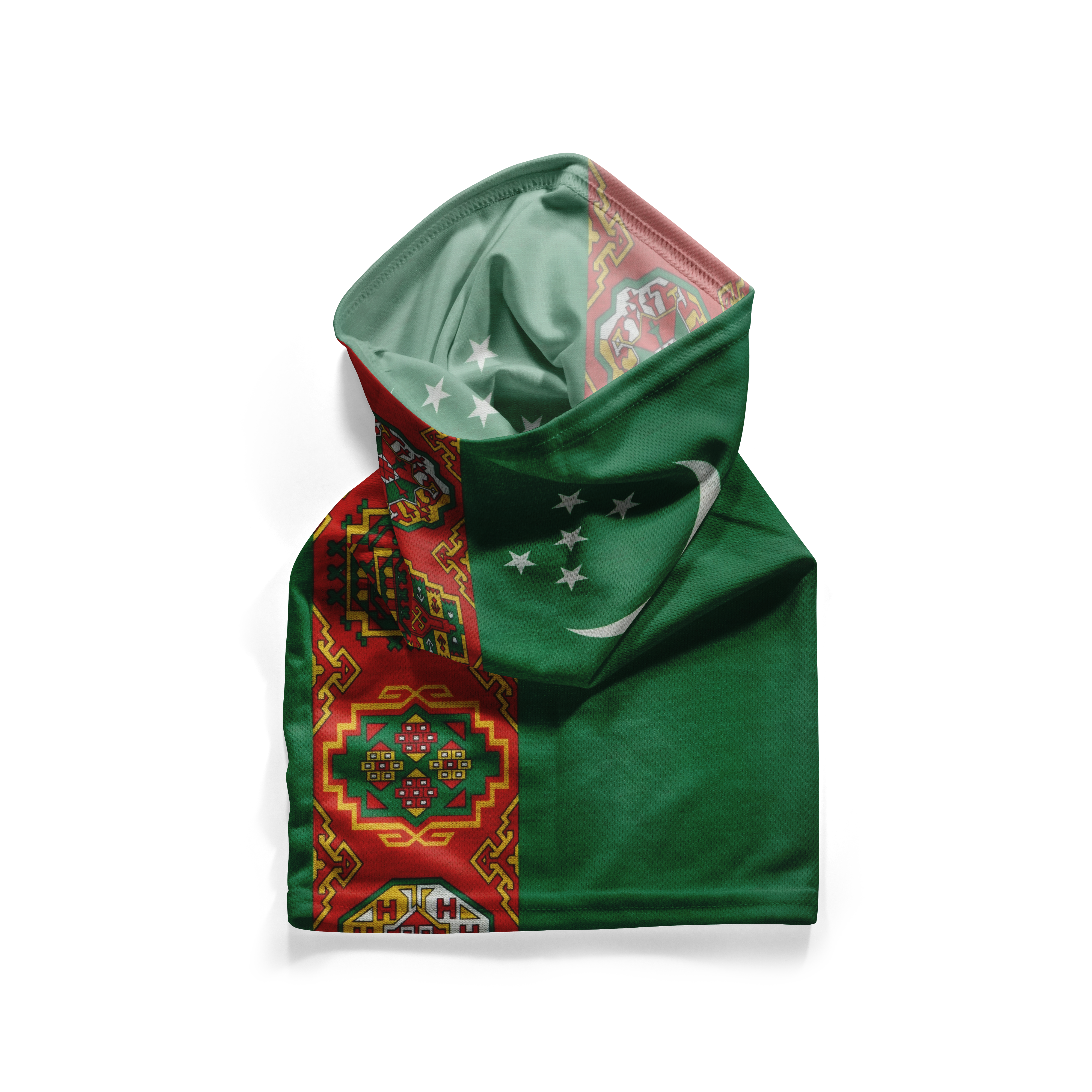 Turkmenistan Flag Snood – Breathable Mask Neck Gaiter Face Covering