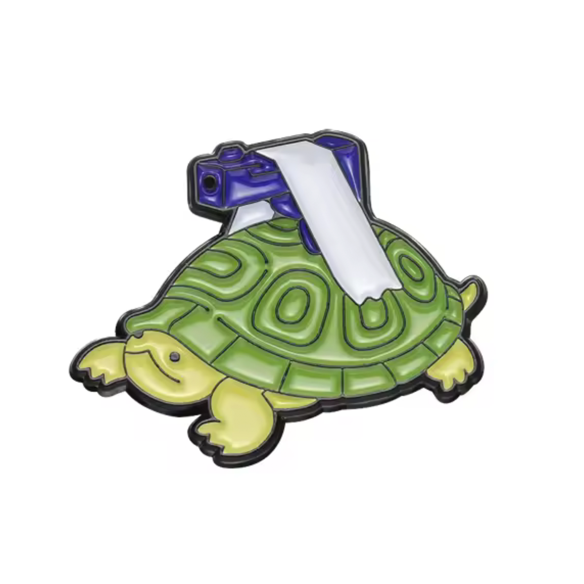 Turtle & Pistol Pin Badge