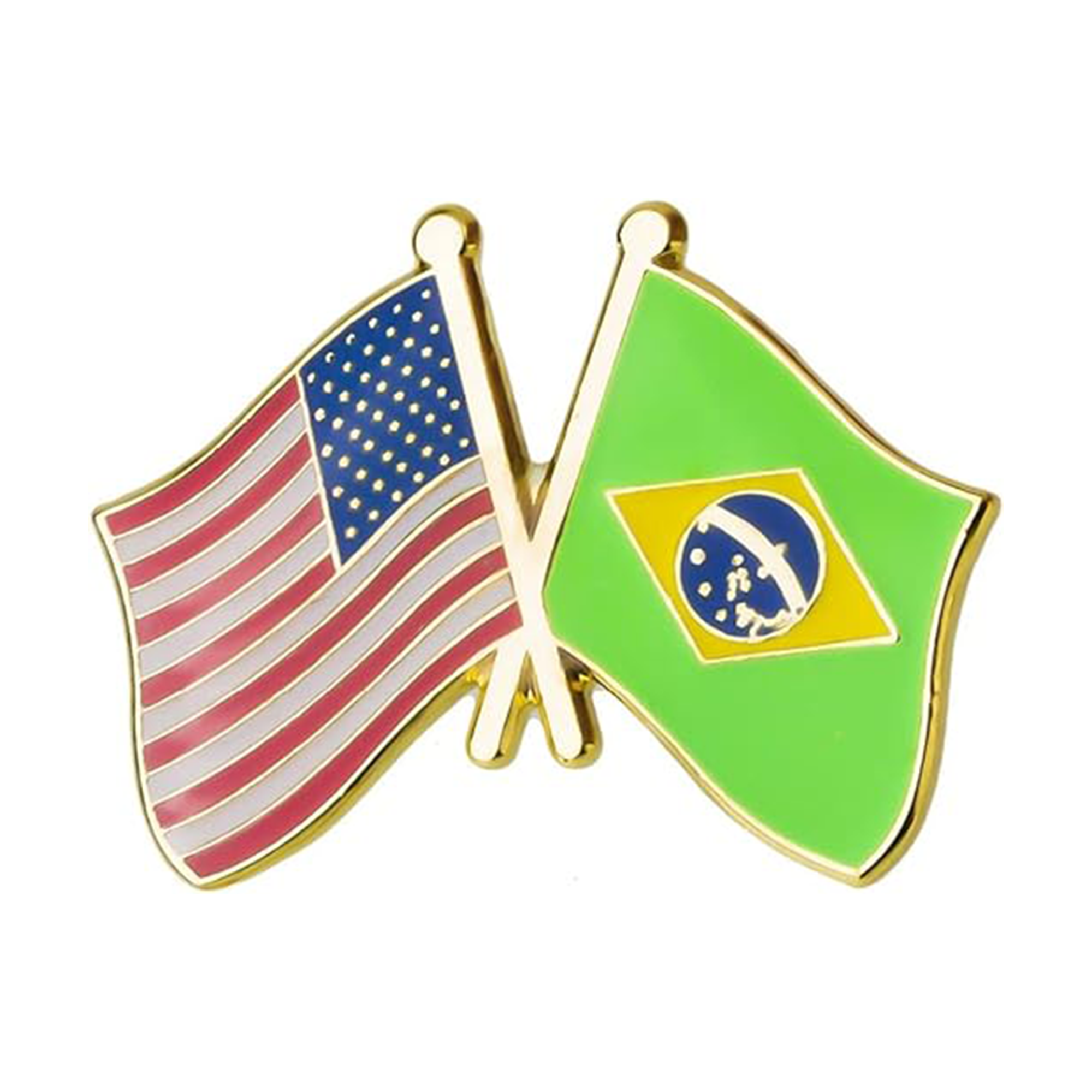 Pin de la amistad entre Estados Unidos y Brasil