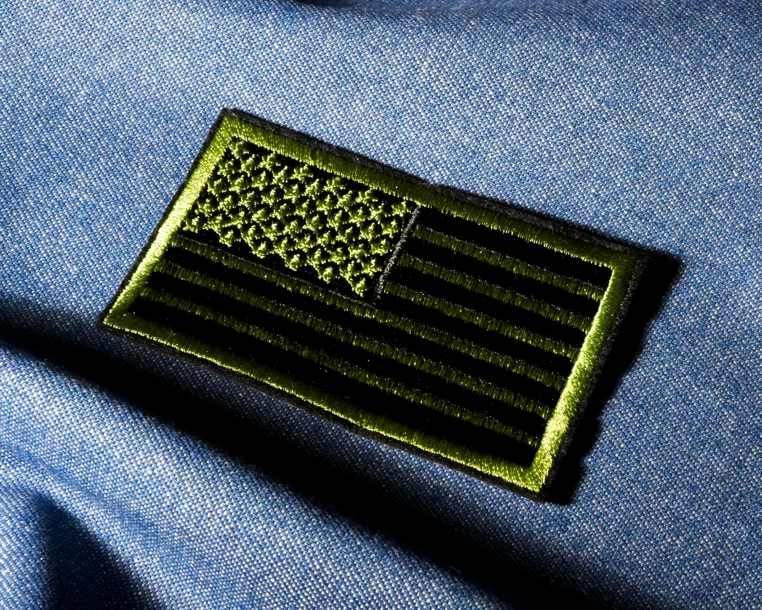 United States Of America Army Green USA Patch Iron On (8 x 5cm)