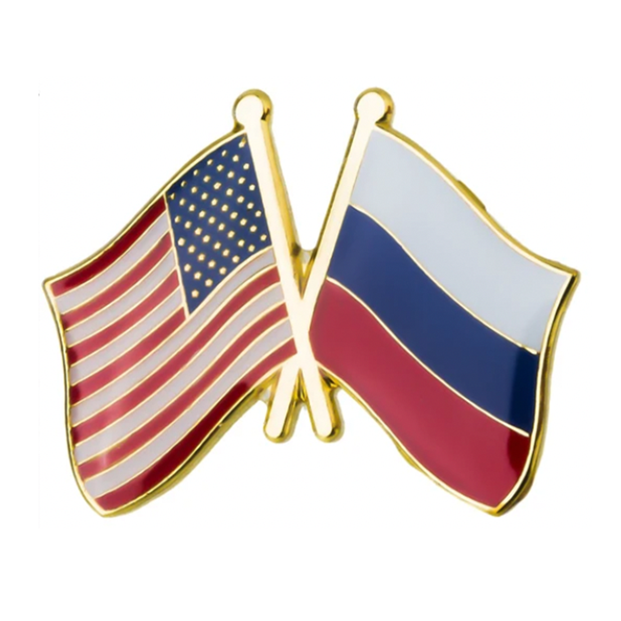 Pin de la amistad entre Estados Unidos y Rusia