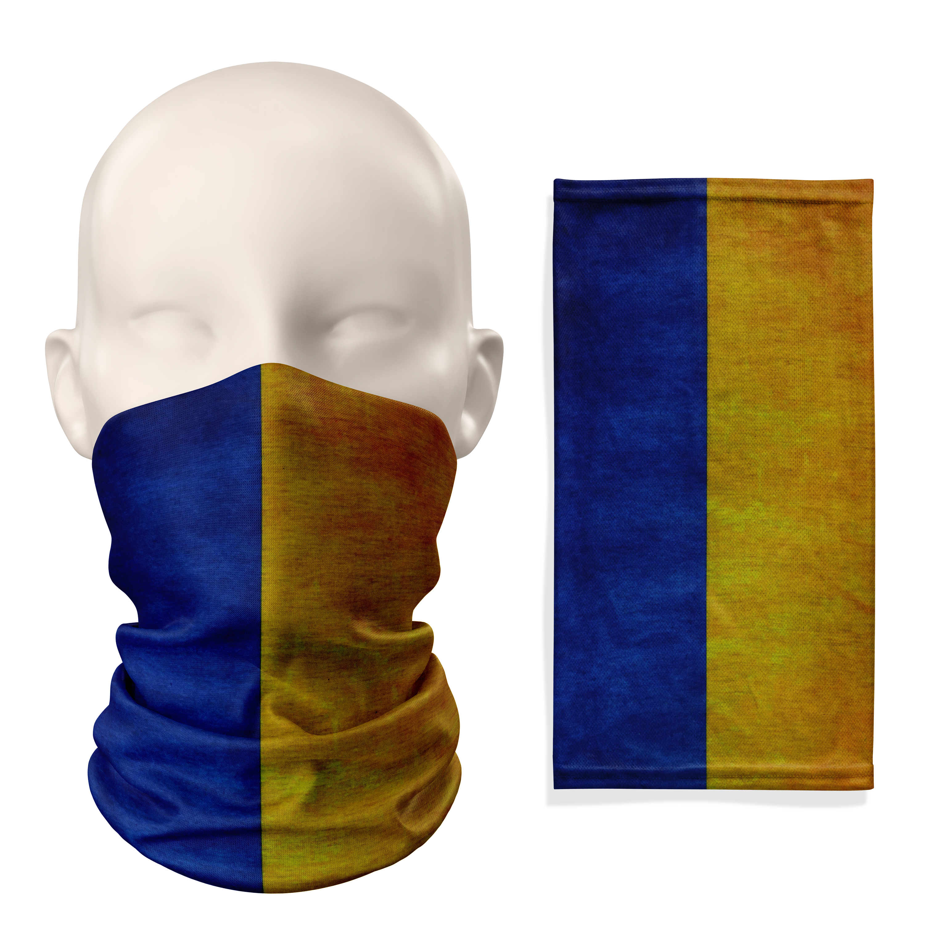 Ukraine Grunge Flag Snood – Breathable Mask Neck Gaiter Face Covering