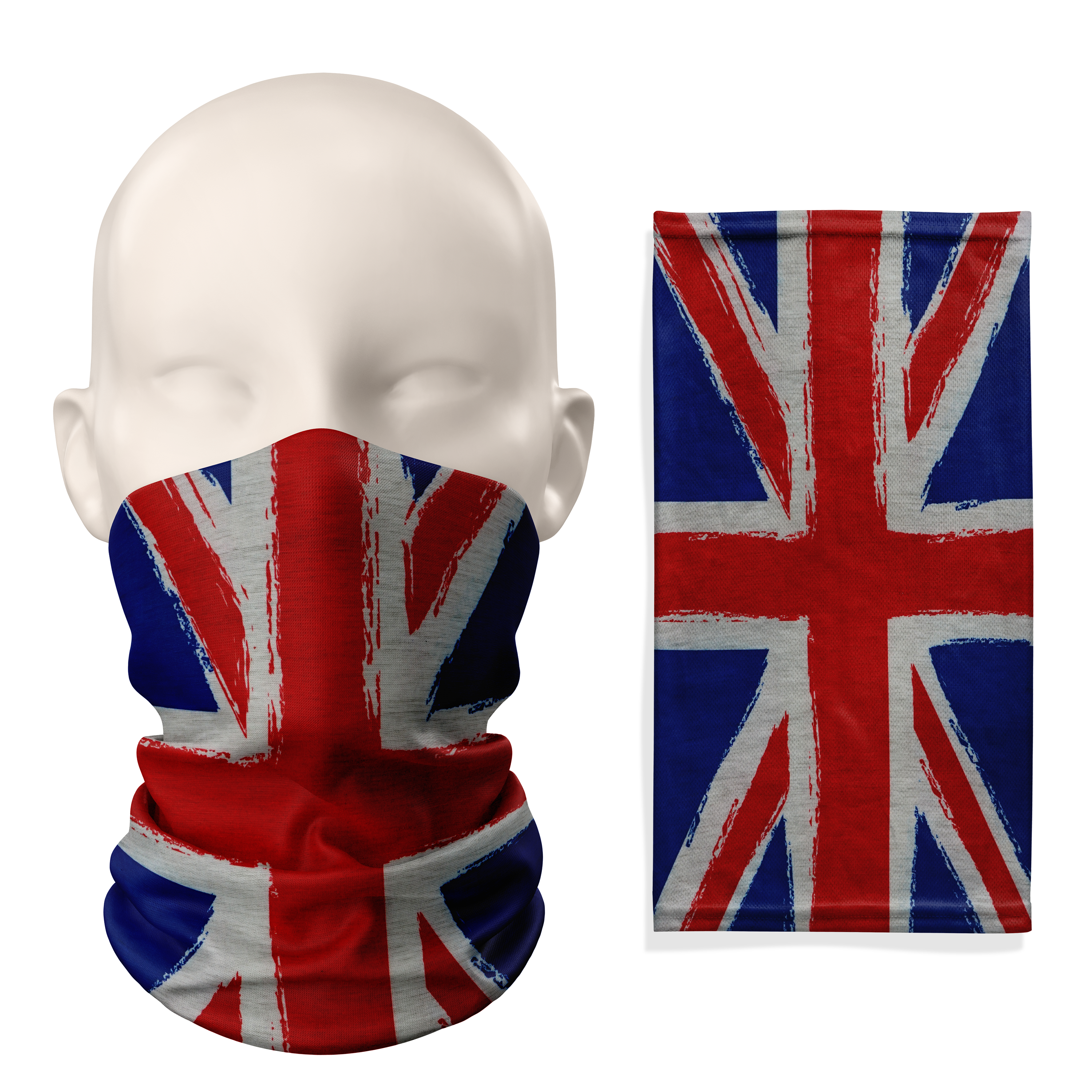 Union Jack United Kingdom Flag Snood – Breathable Mask Neck Gaiter Face Covering