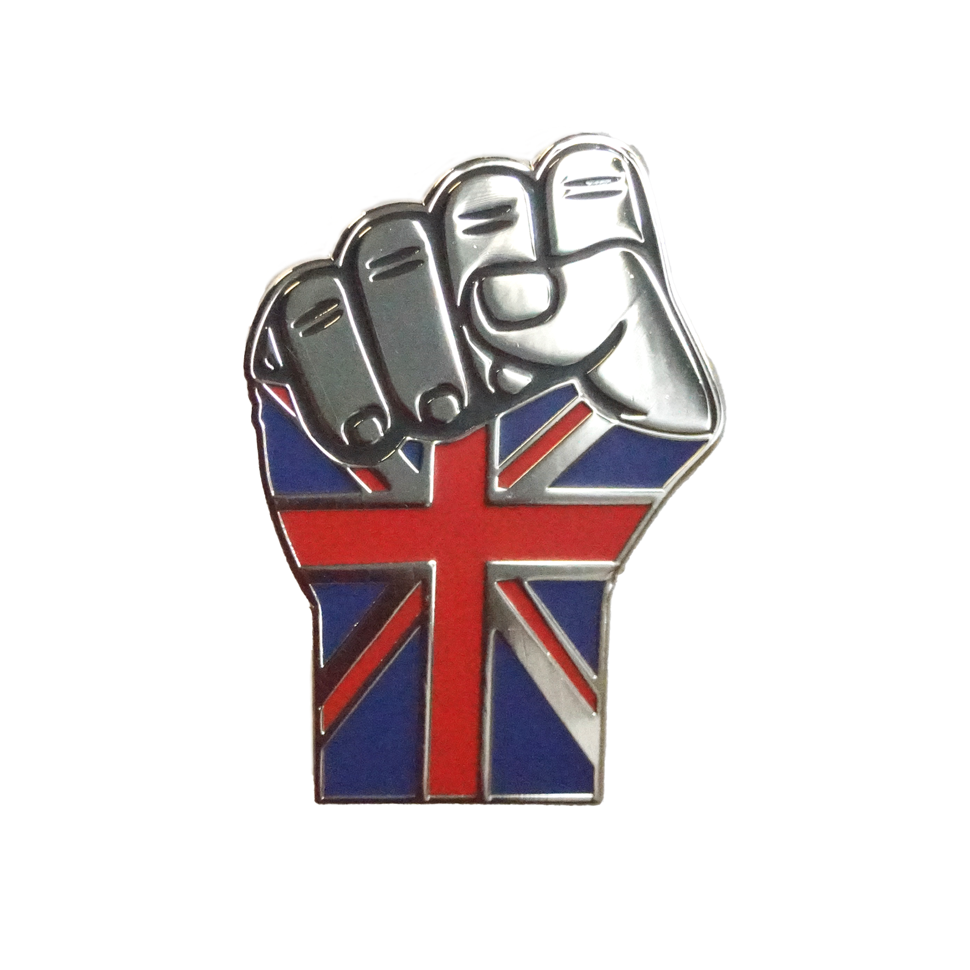 United Kingdom Union Jack Fist Enamel Pin Badge – 35mm x 22mm