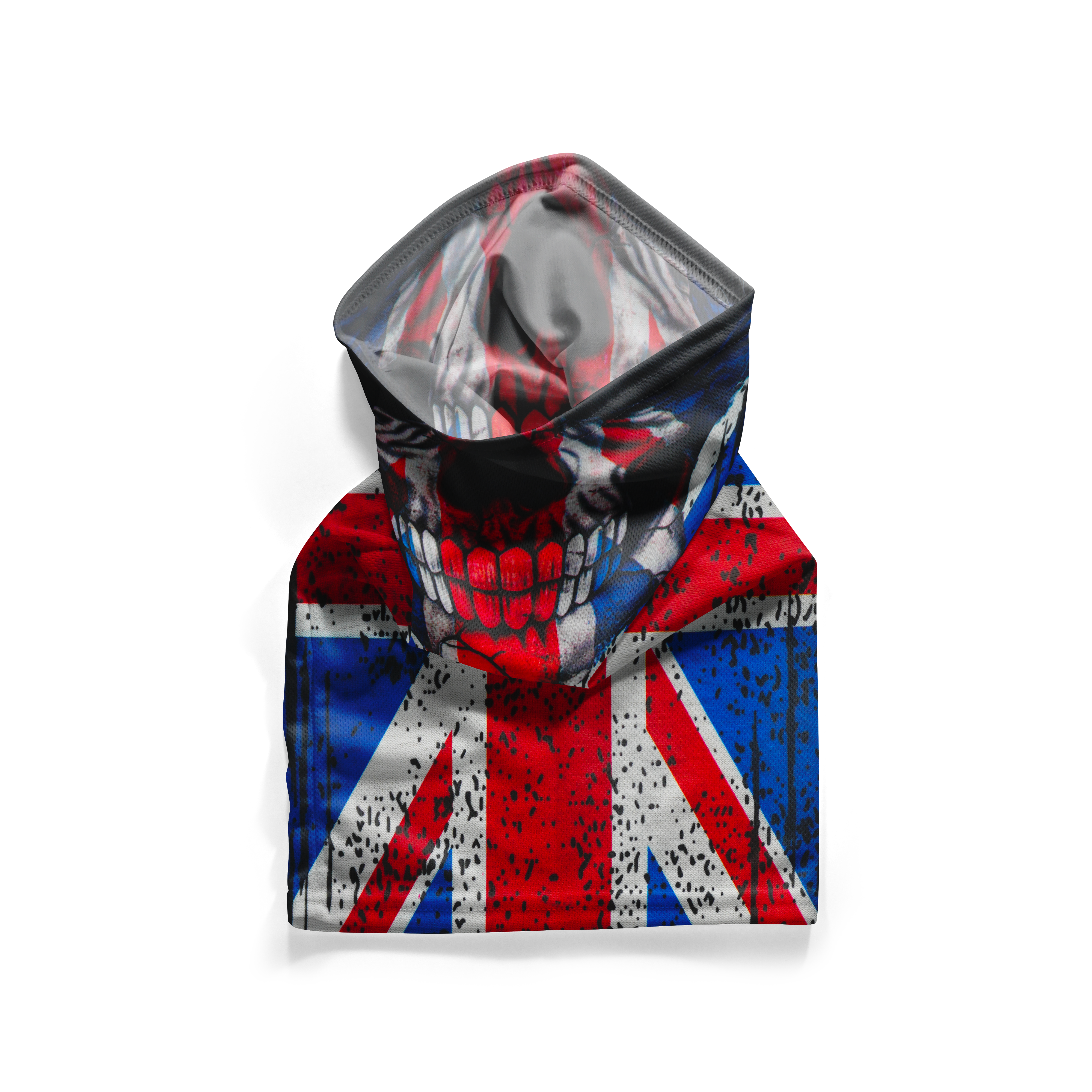 Union Jack Skull Flag Snood – Breathable Mask Neck Gaiter Face Covering