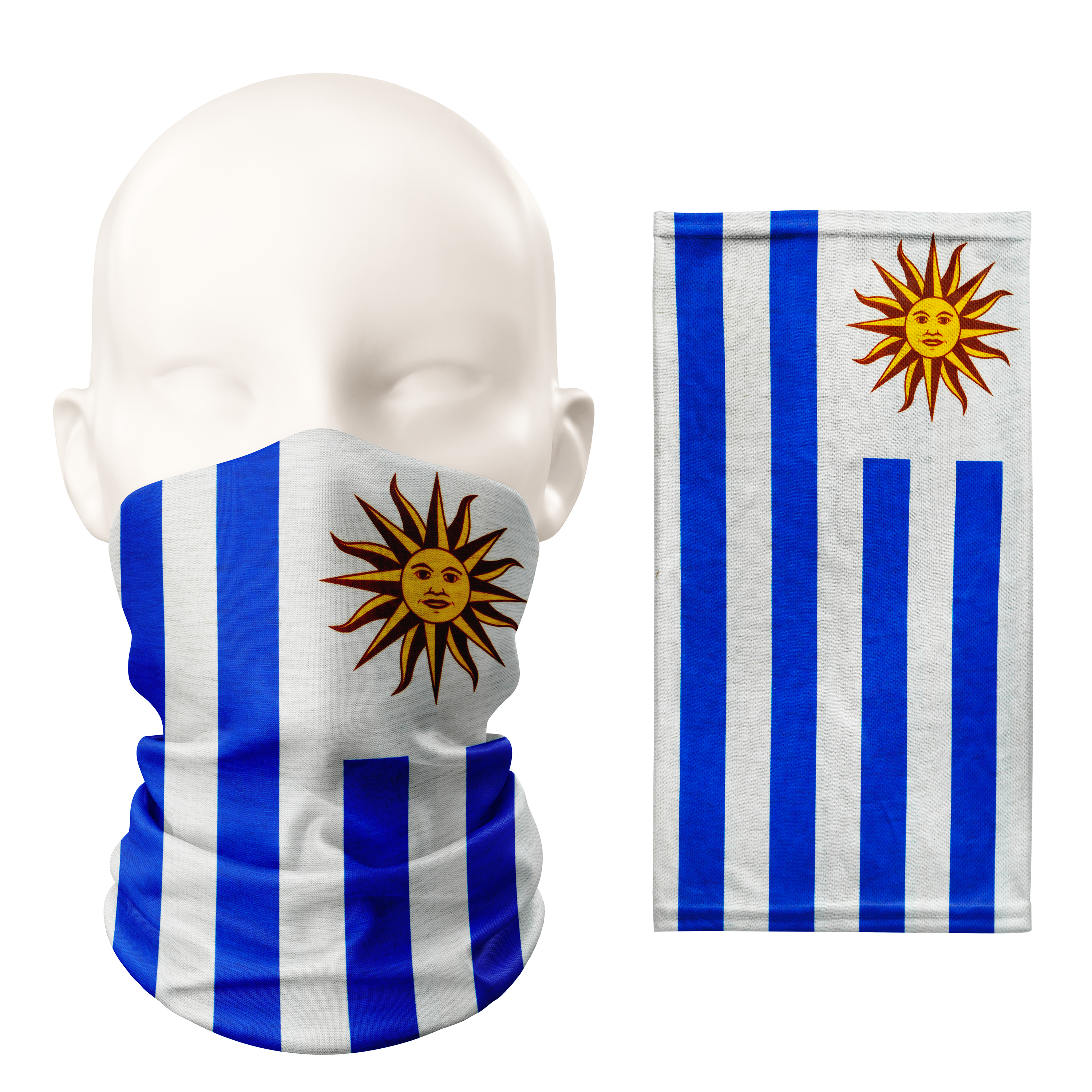 Uruguay Flag Snood – Breathable Mask Neck Gaiter Face Covering