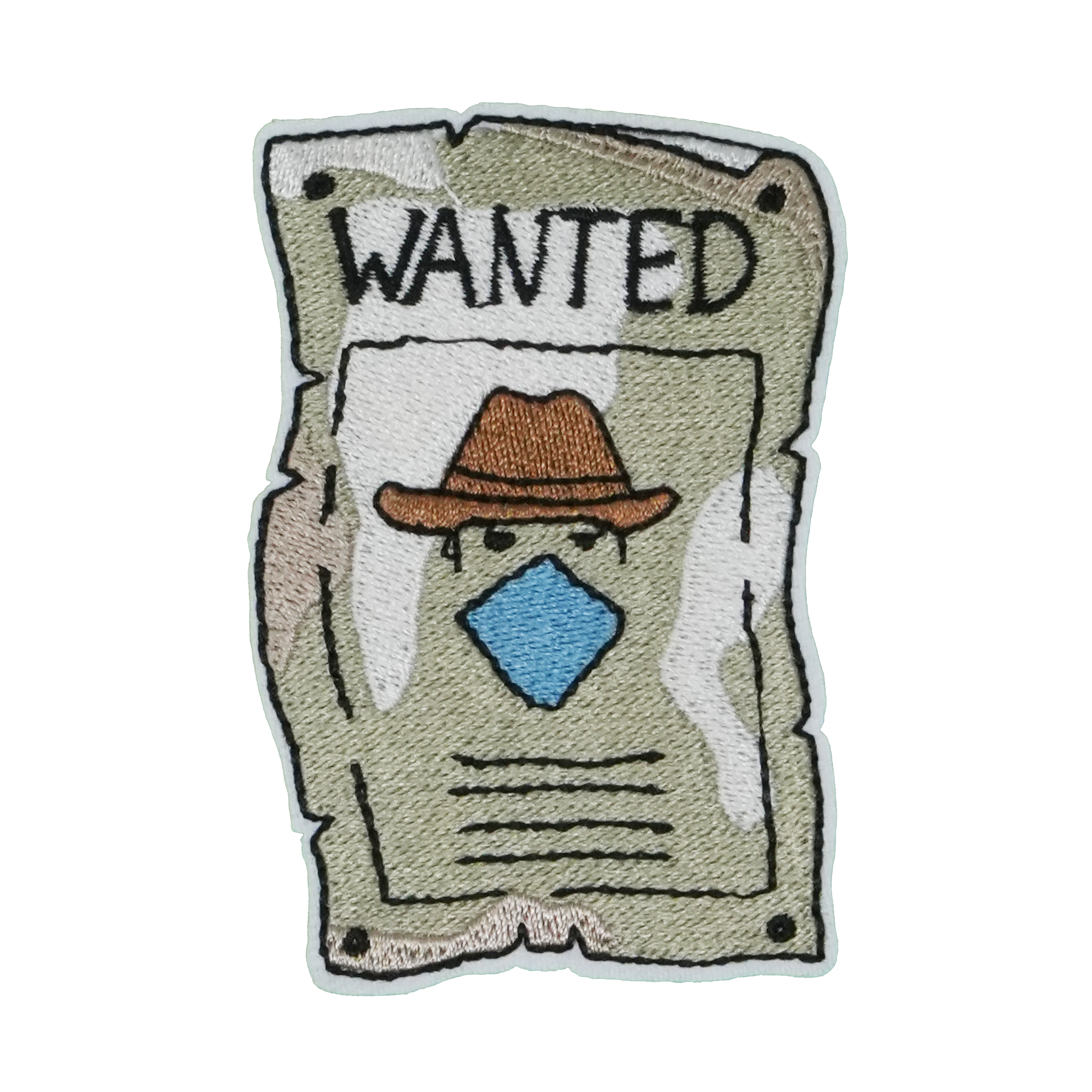 Wanted Poster Bandit Wild West Patch Iron On (8 x 5cm)