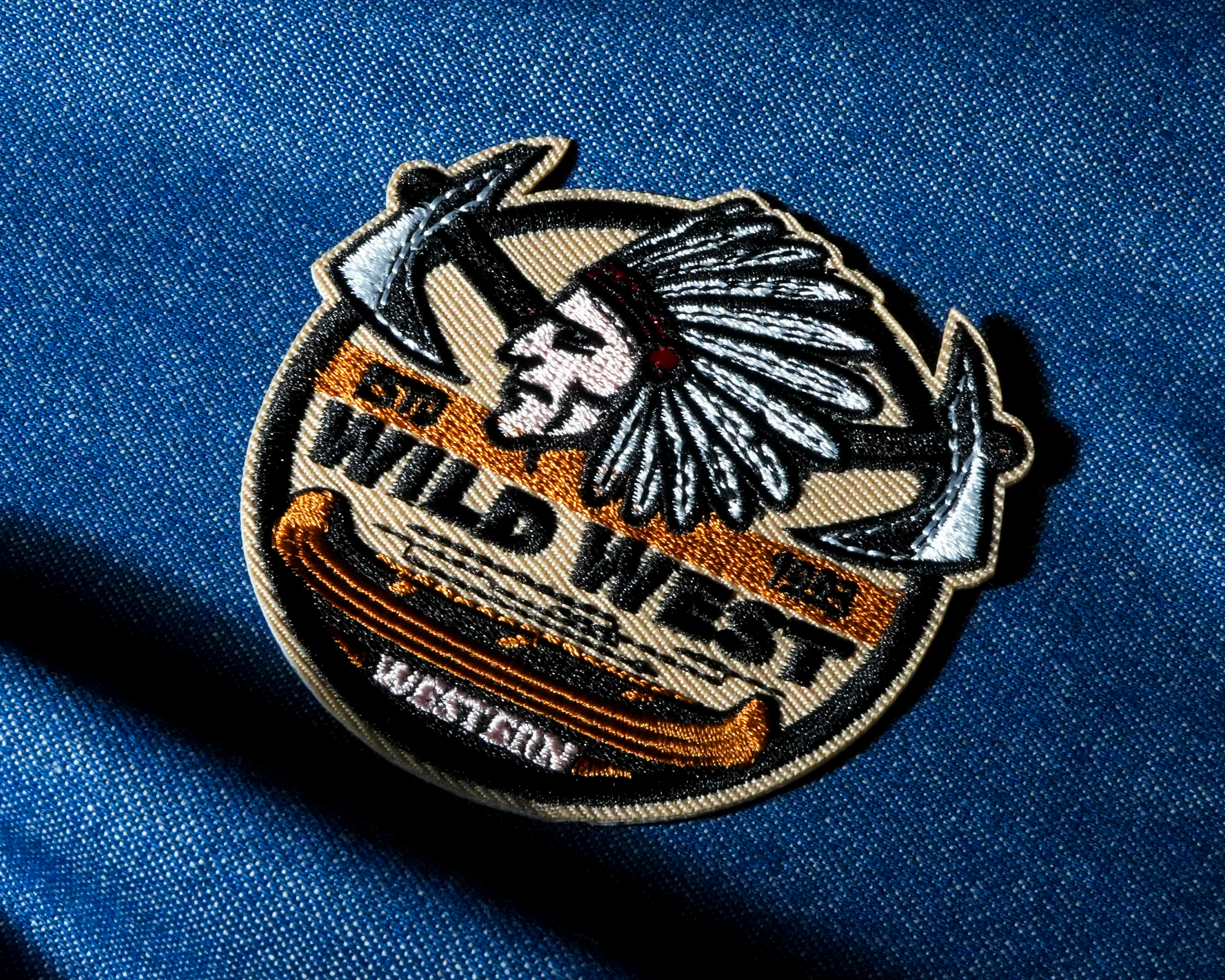 Wild West Indian Hatchet Patch Iron On (7x 7cm)