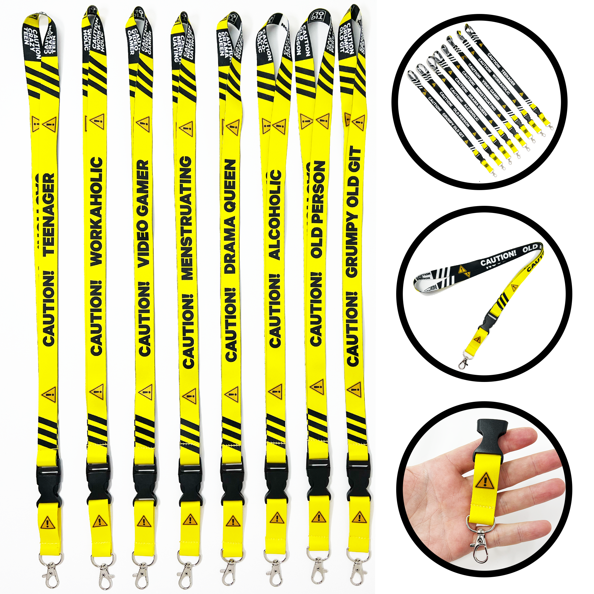 Caution! Insanely Funny Lanyard Office Novelty Gifts | Secret Santa