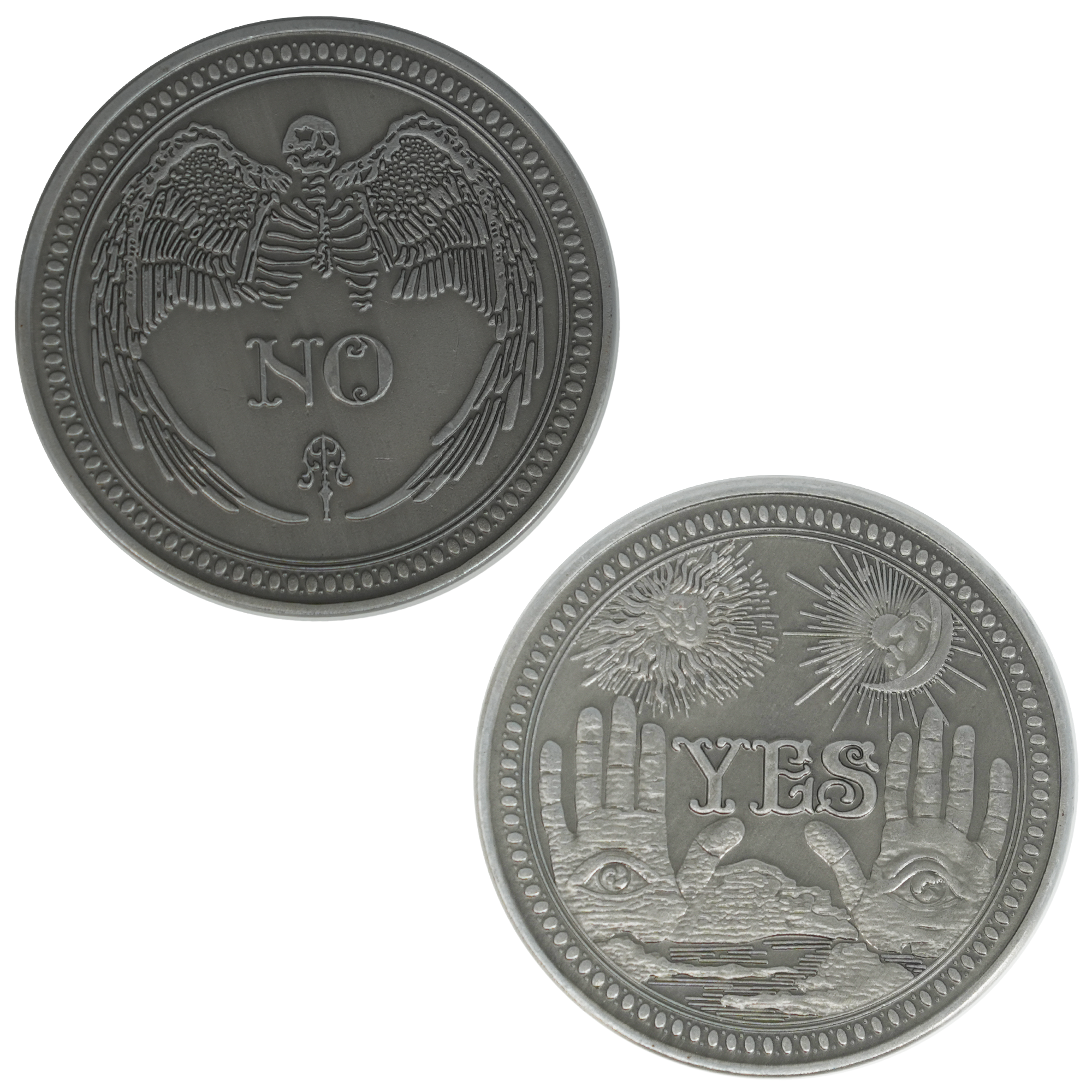 YES / NO Divination Coin – Gothic Oracle Design