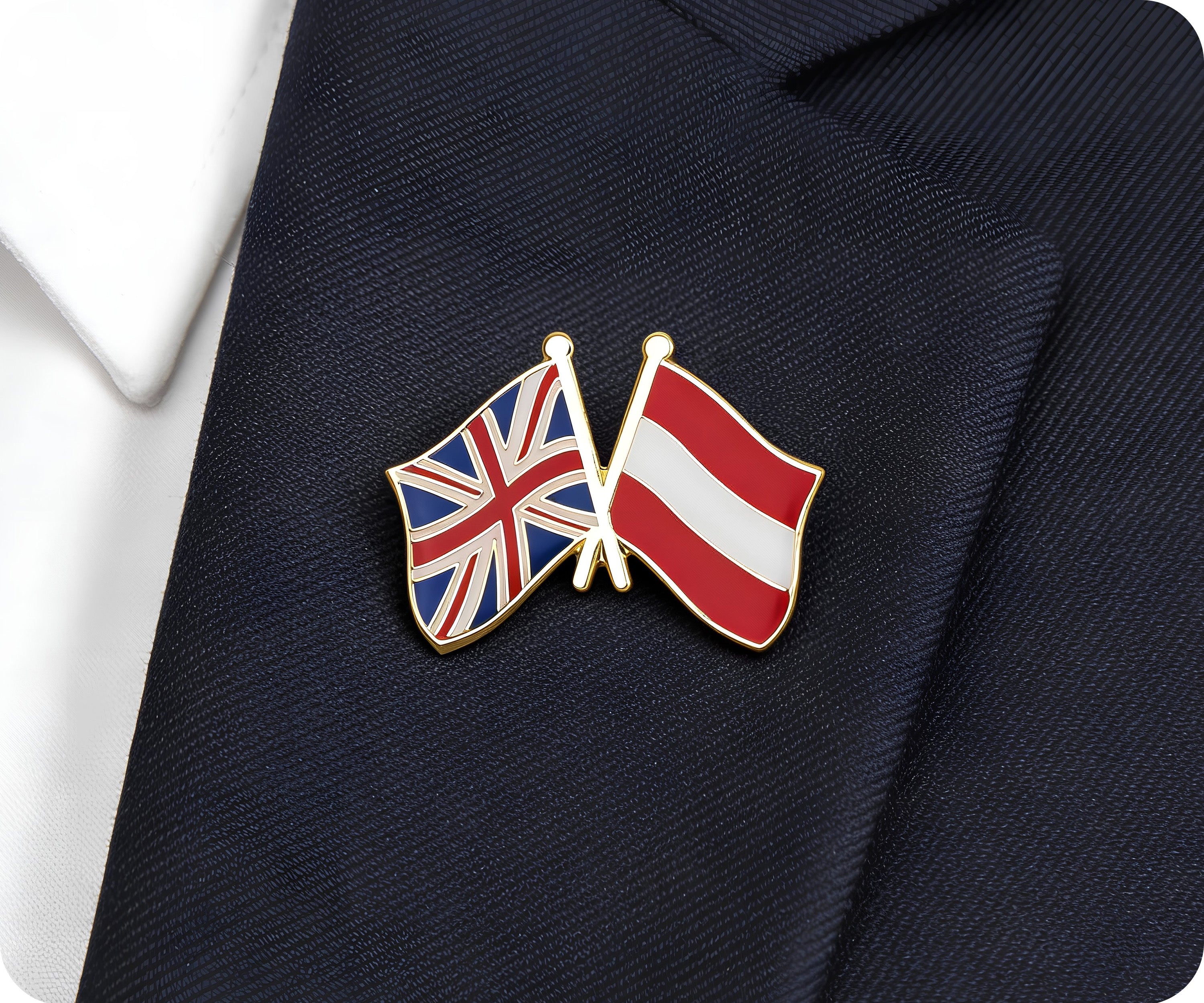 United Kingdom & Austria Friendship Pin Badge
