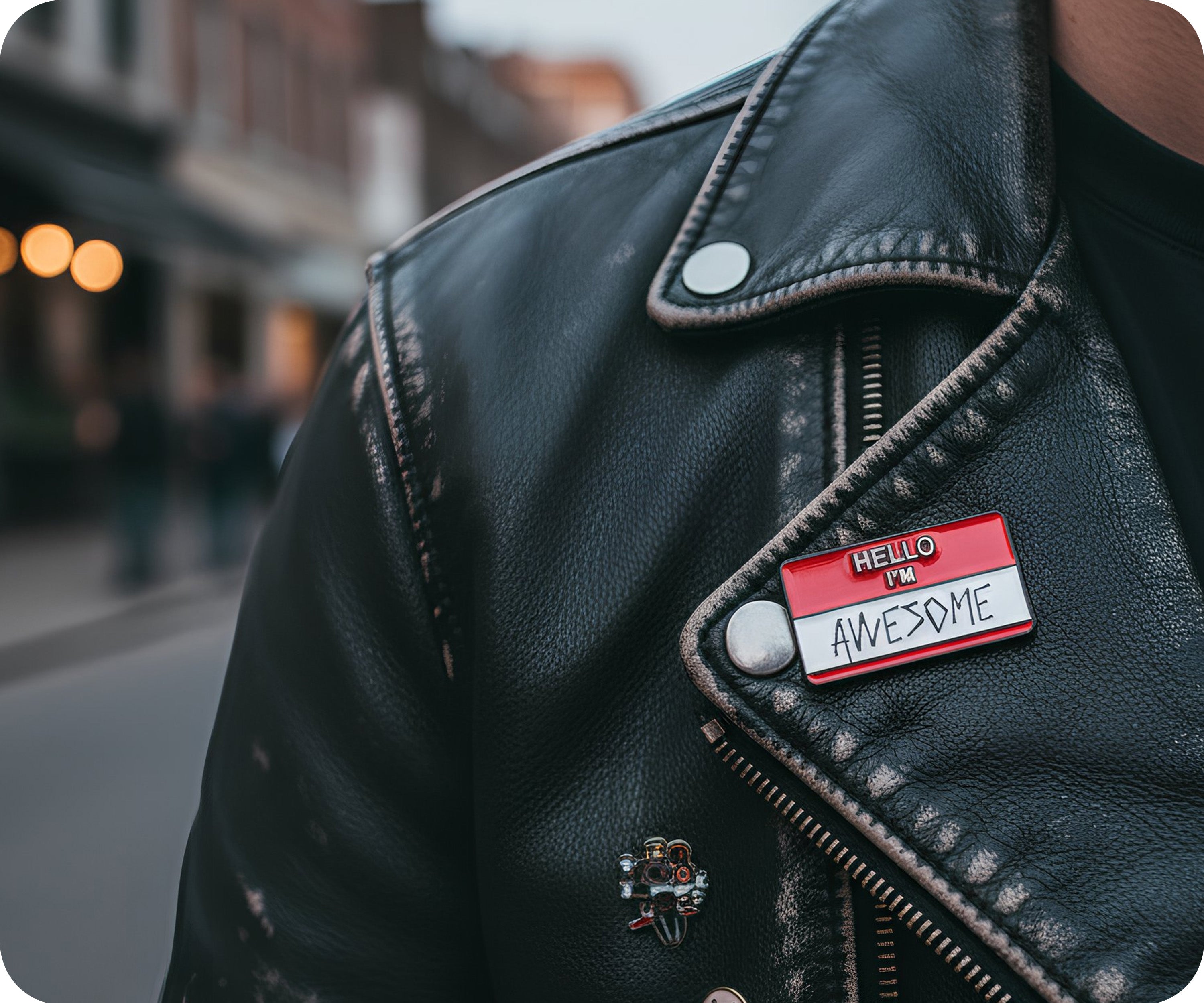 Hello I'm Awesome Pin Badge