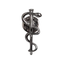 Medical Snake Black Pin Badge
