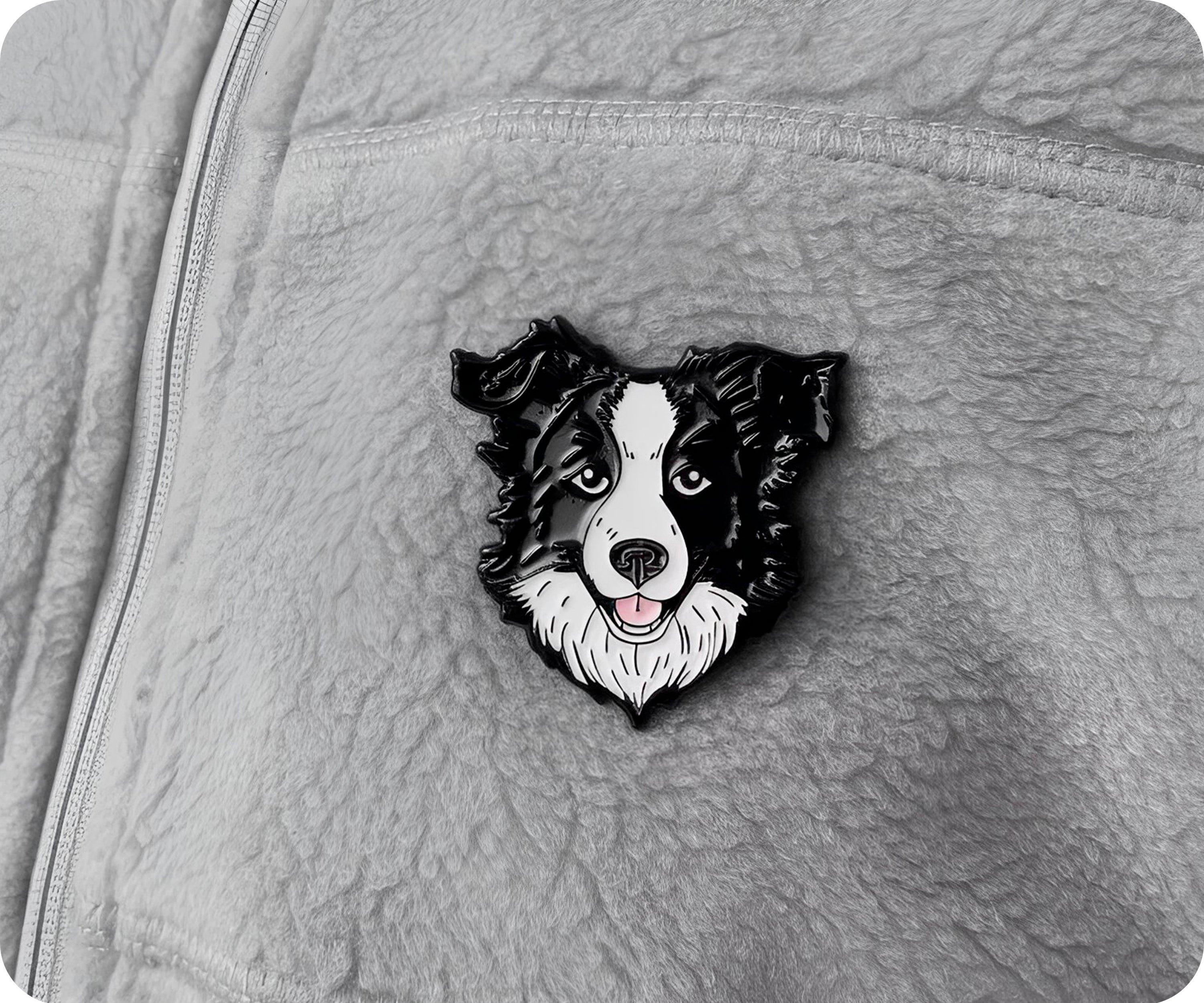 Border Collie Dog Pin Badge