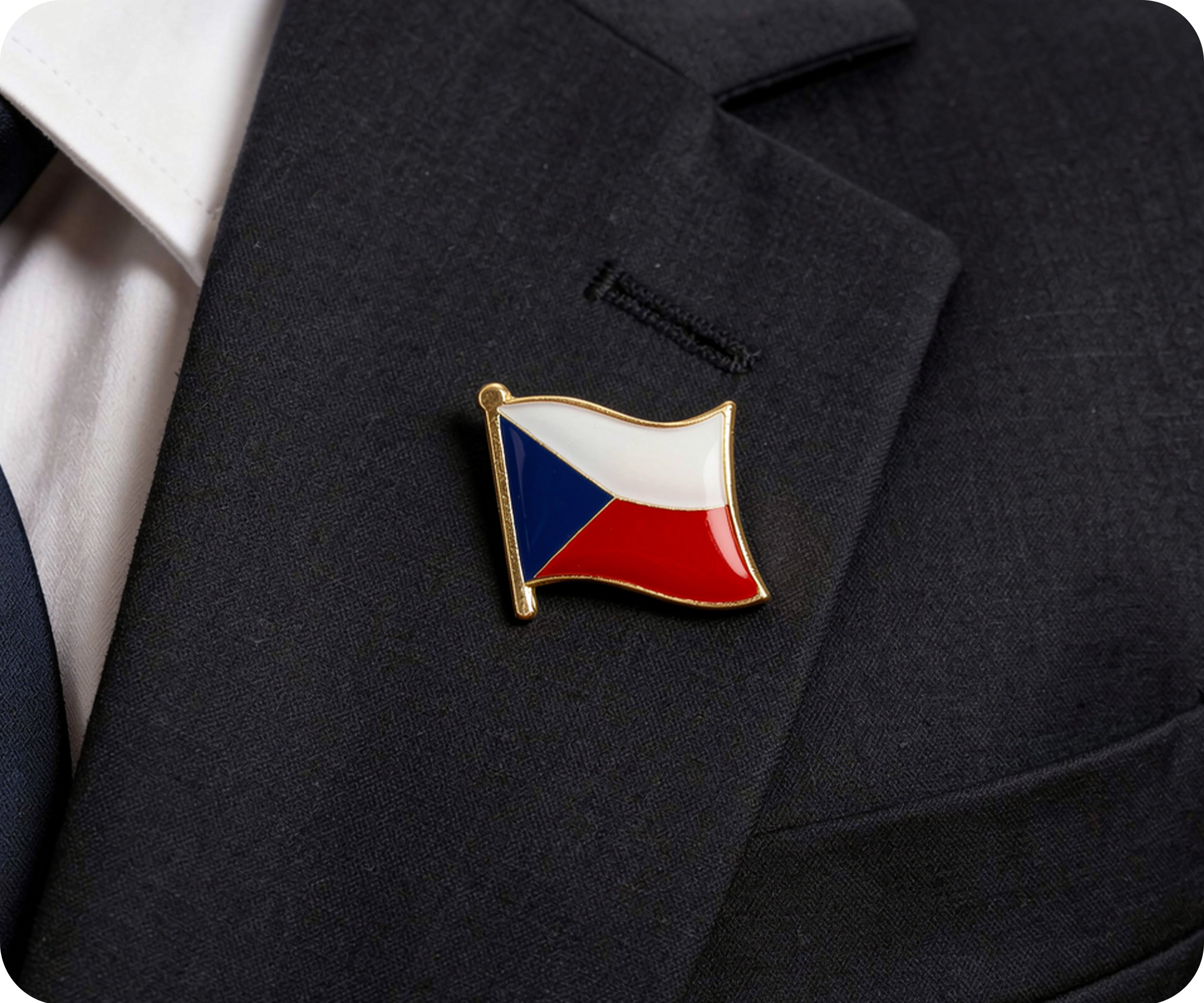 Pin con la bandera de la República Checa