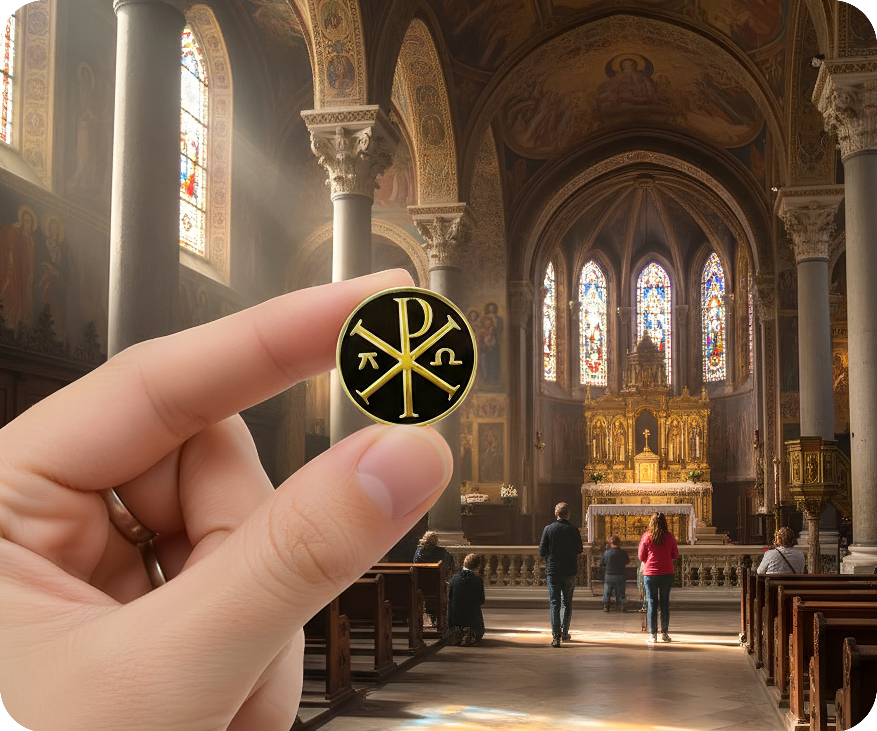 Chi Rho (☧) Pin Badge