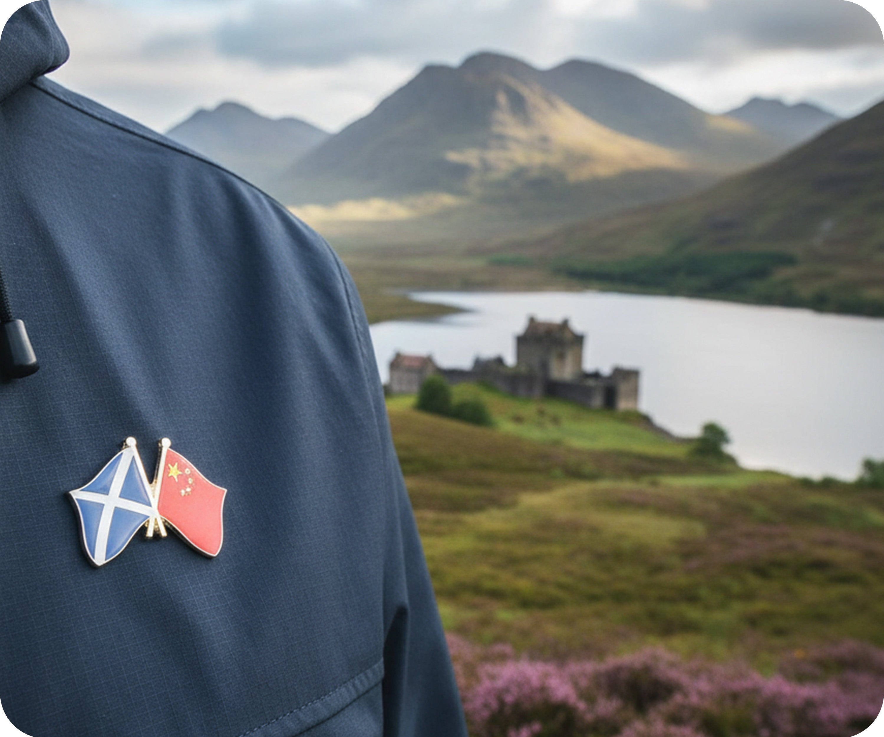 Scotland & China Friendship Pin Badge