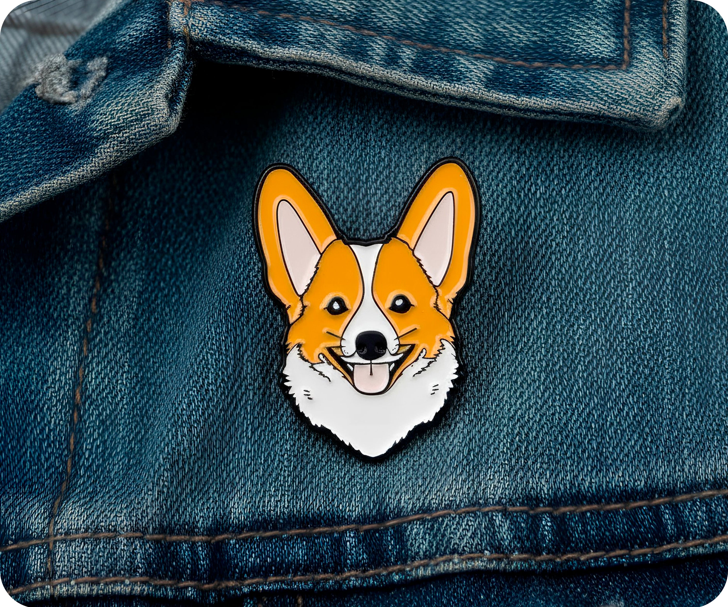 Corgi Dog Pin Badge