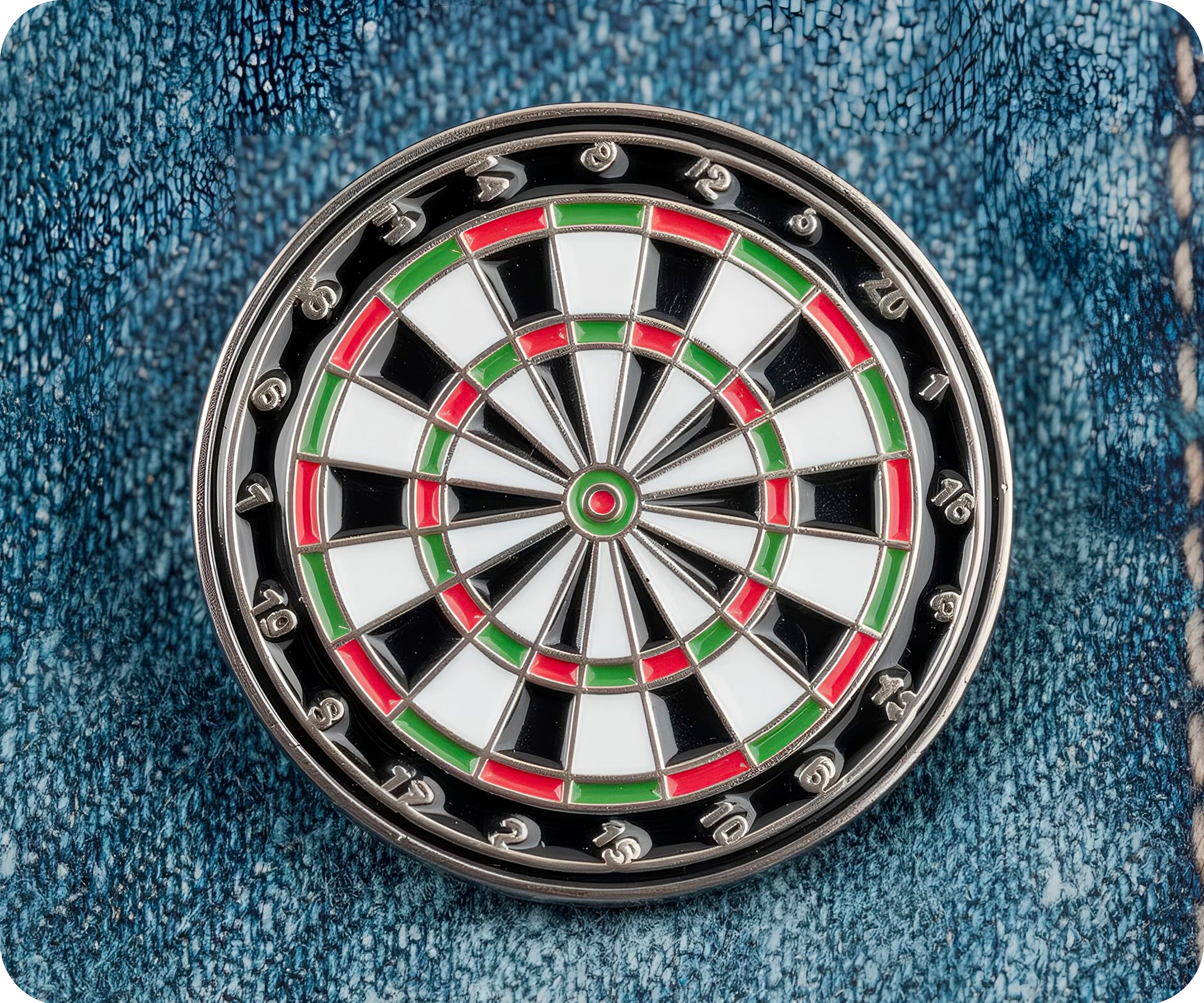 Insignia con forma de tablero de dardos