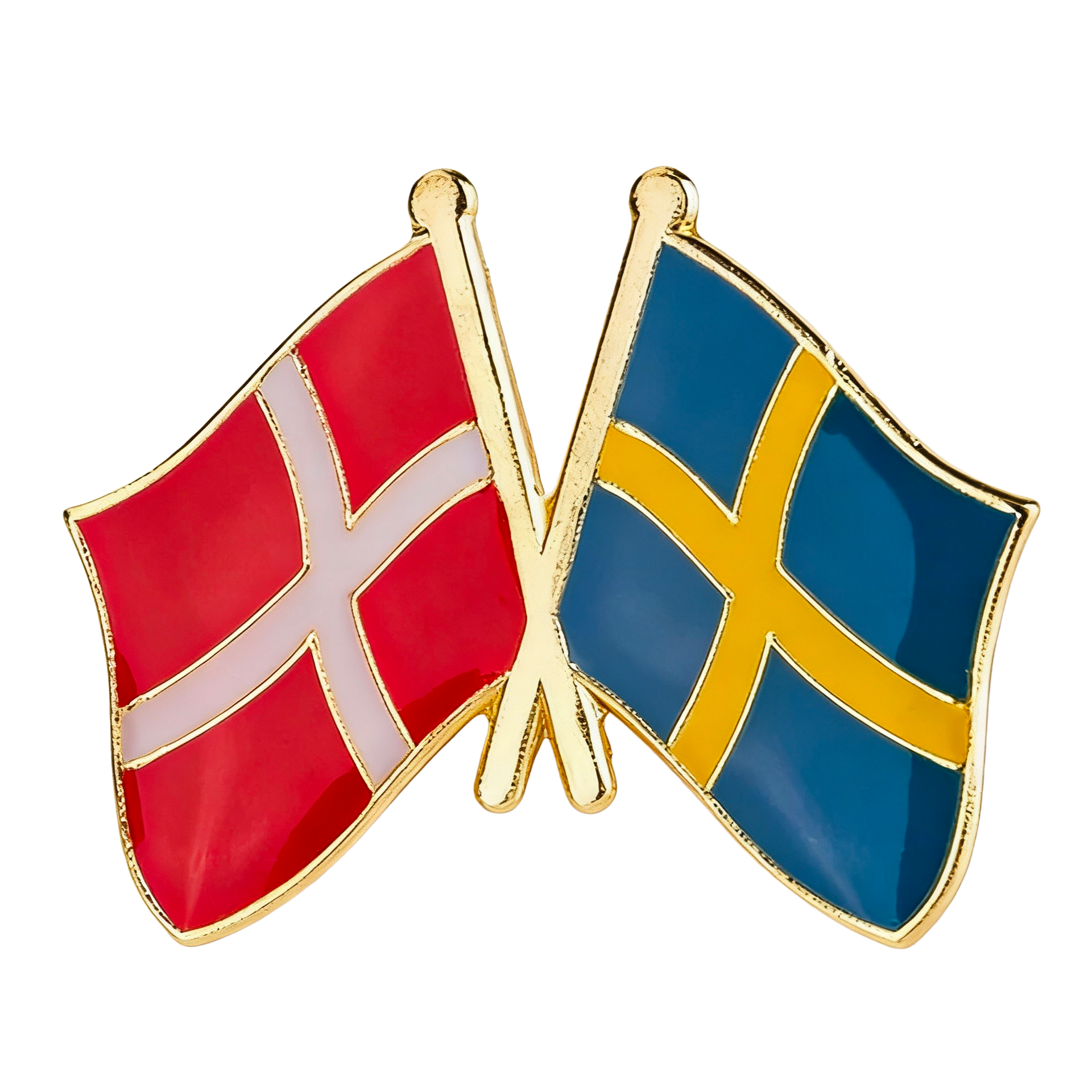 Pin de la amistad entre Dinamarca y Suecia