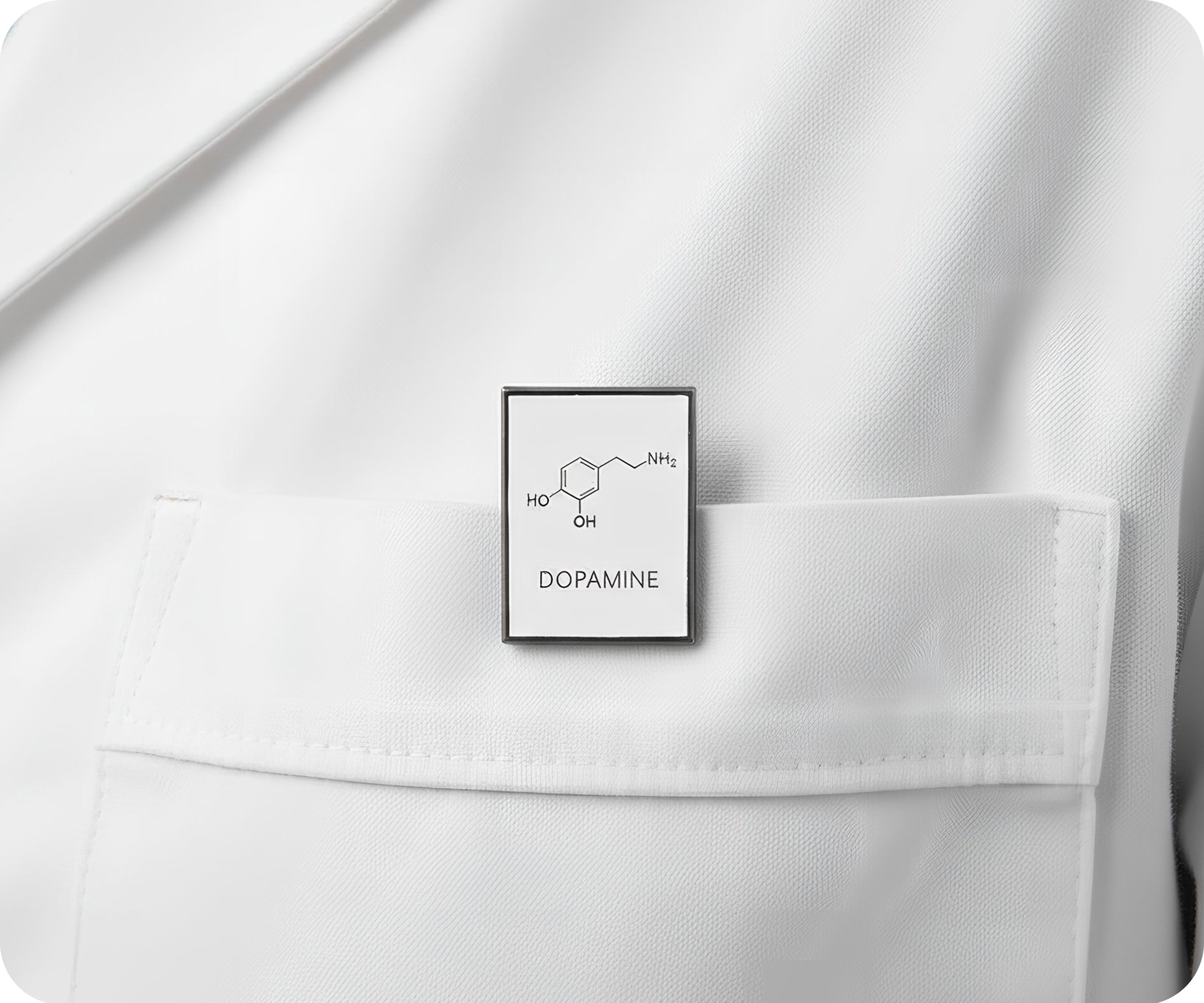 Dopamine Chemical Composition Pin Badge