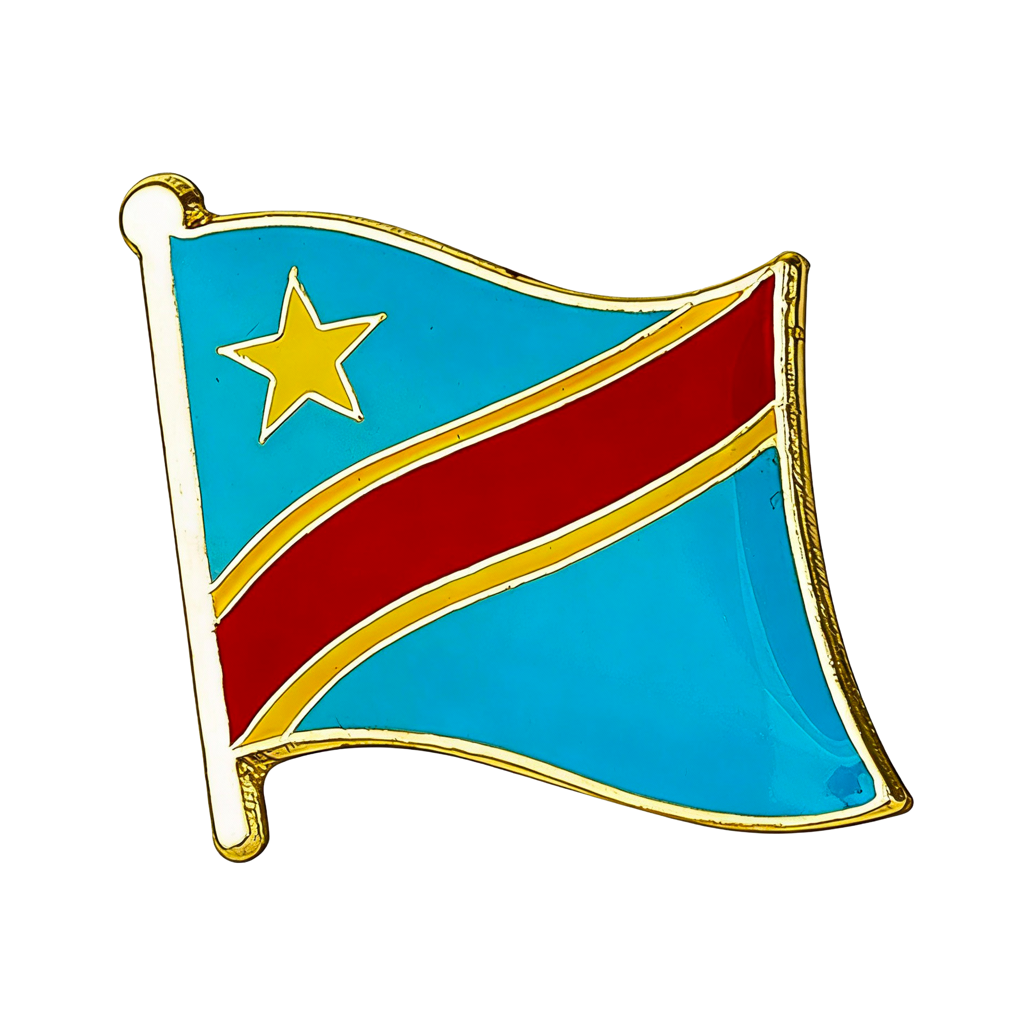 Pin con la bandera de la República Democrática del Congo