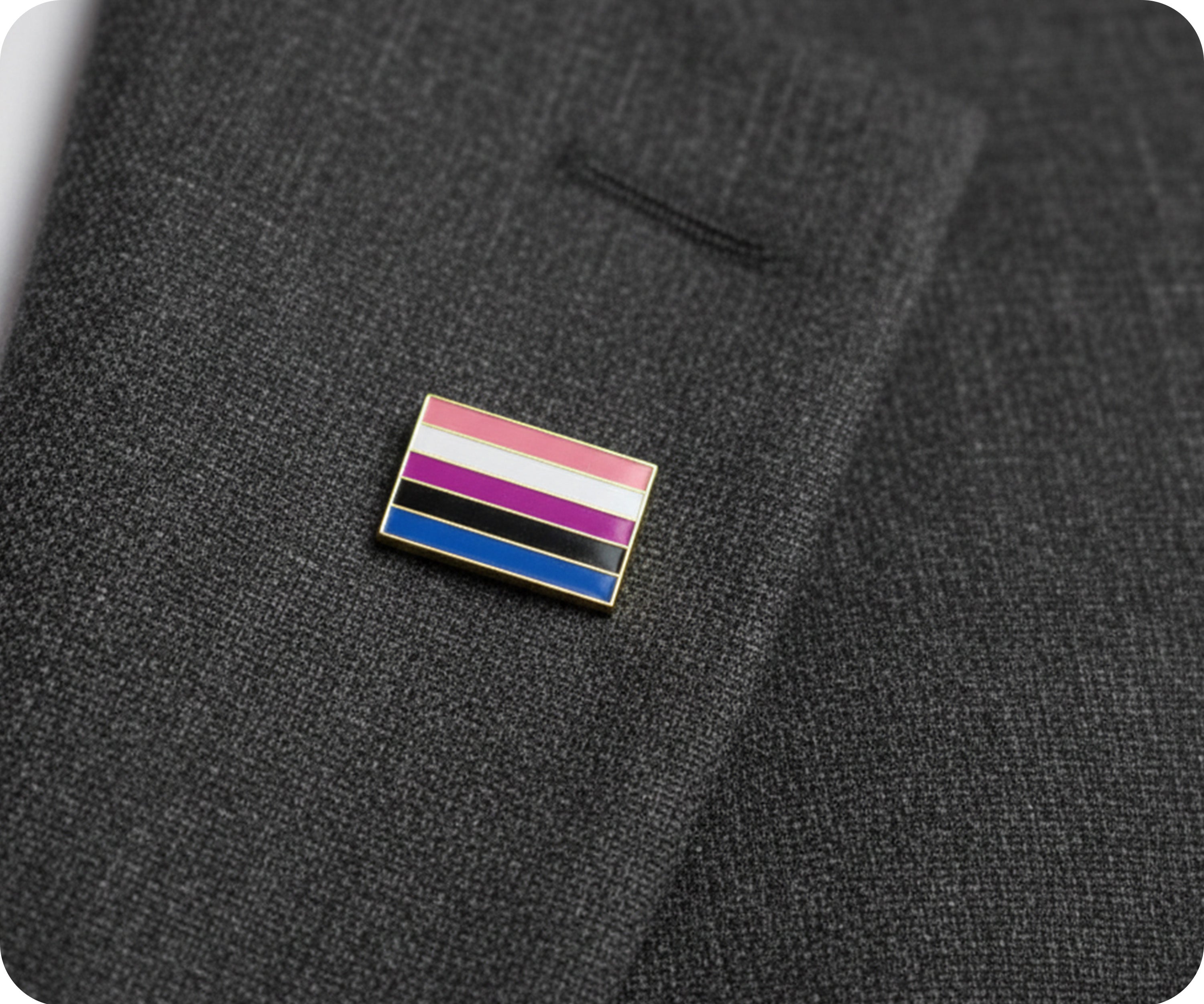 Equal Rights Rectangle Pride Pin Badge