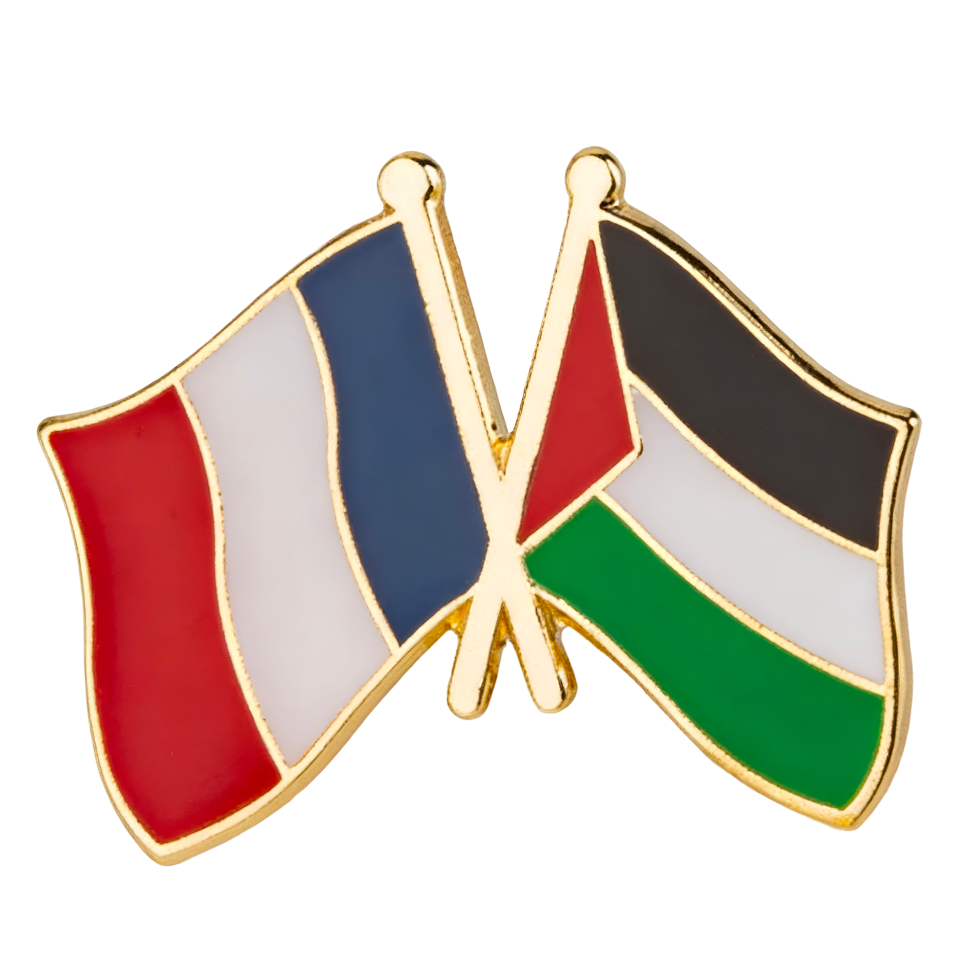 France & Palestine Friendship Pin Badge