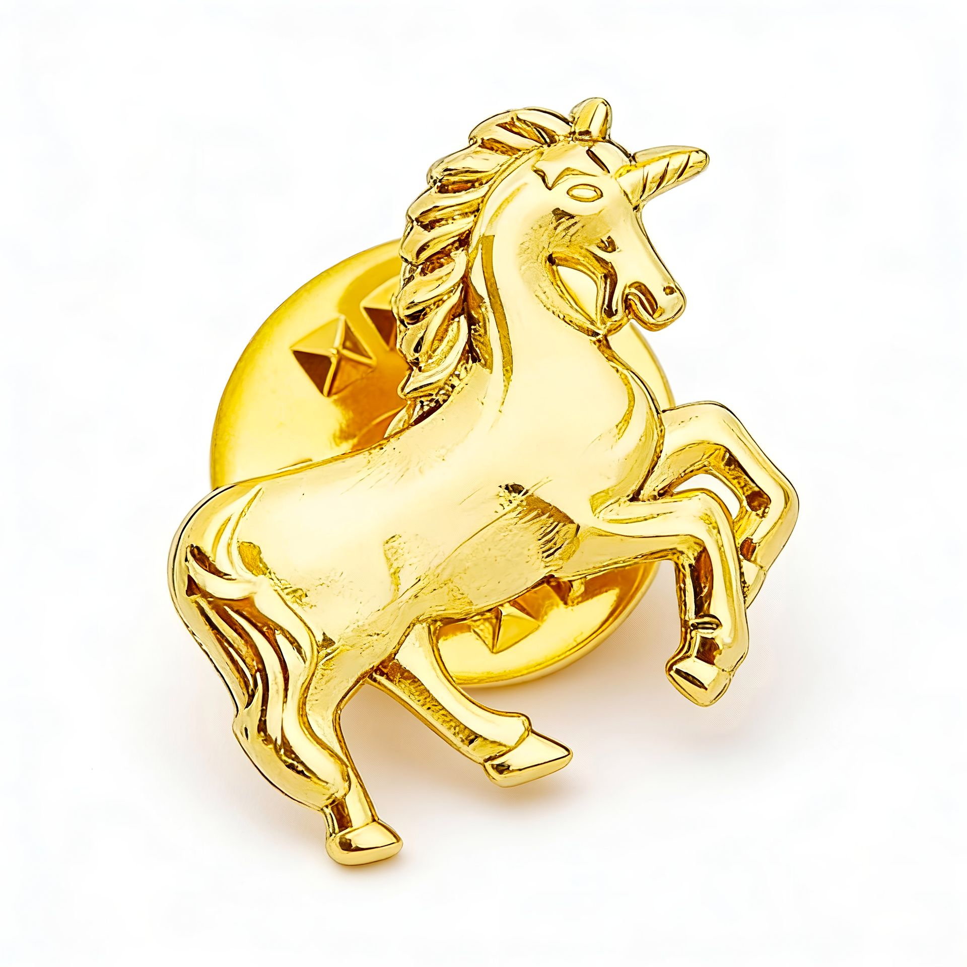 Tiny Gold Horse Pin Badge