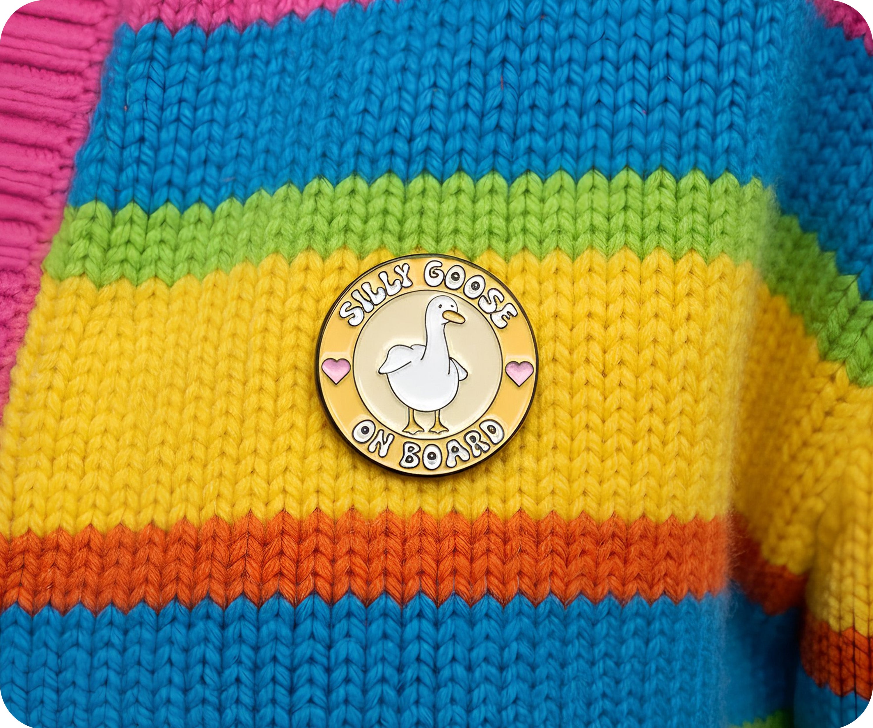 Silly Goose On Board Pin Badge