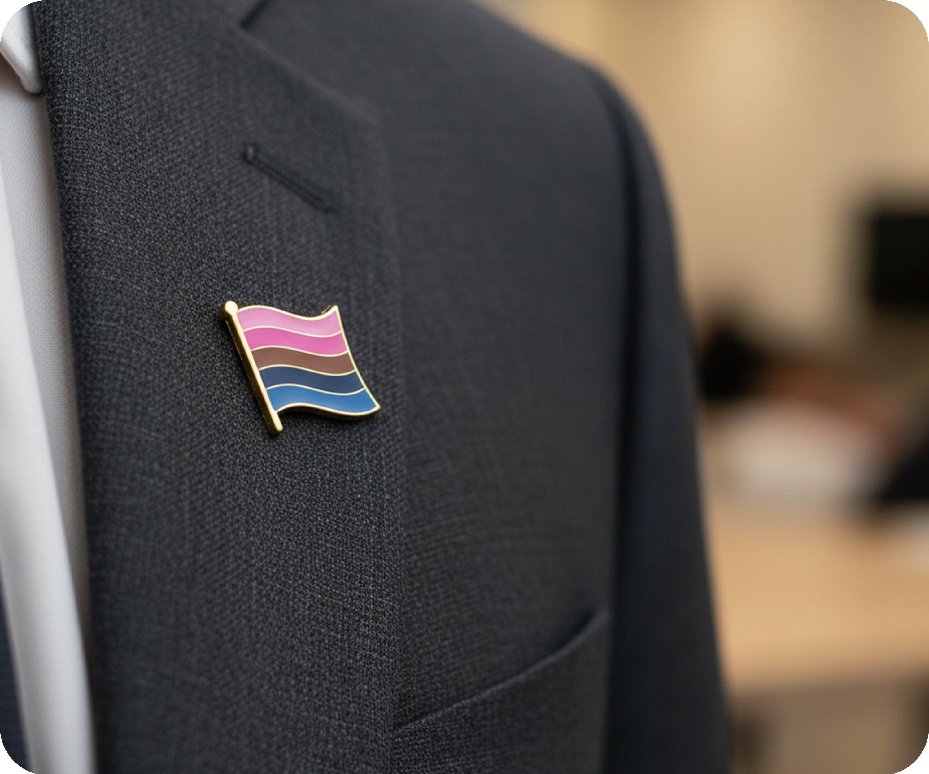 Equal Human Rights For All Flag Pin Badge