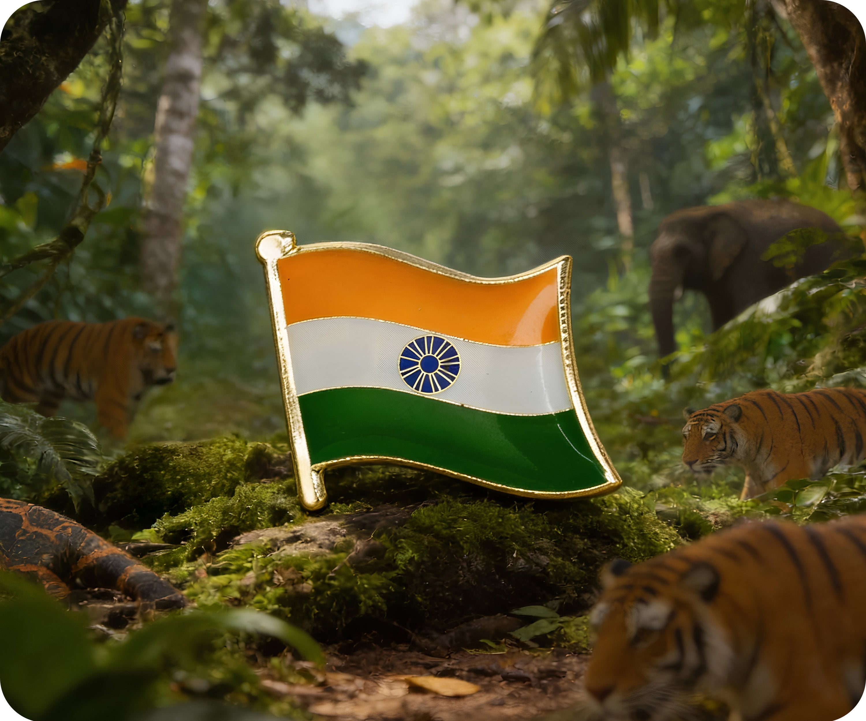 Pin con la bandera de la India