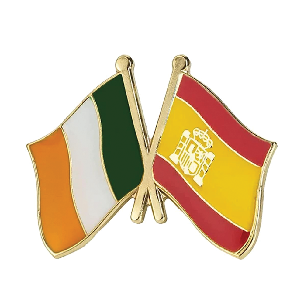 Pin de la amistad entre Irlanda y España