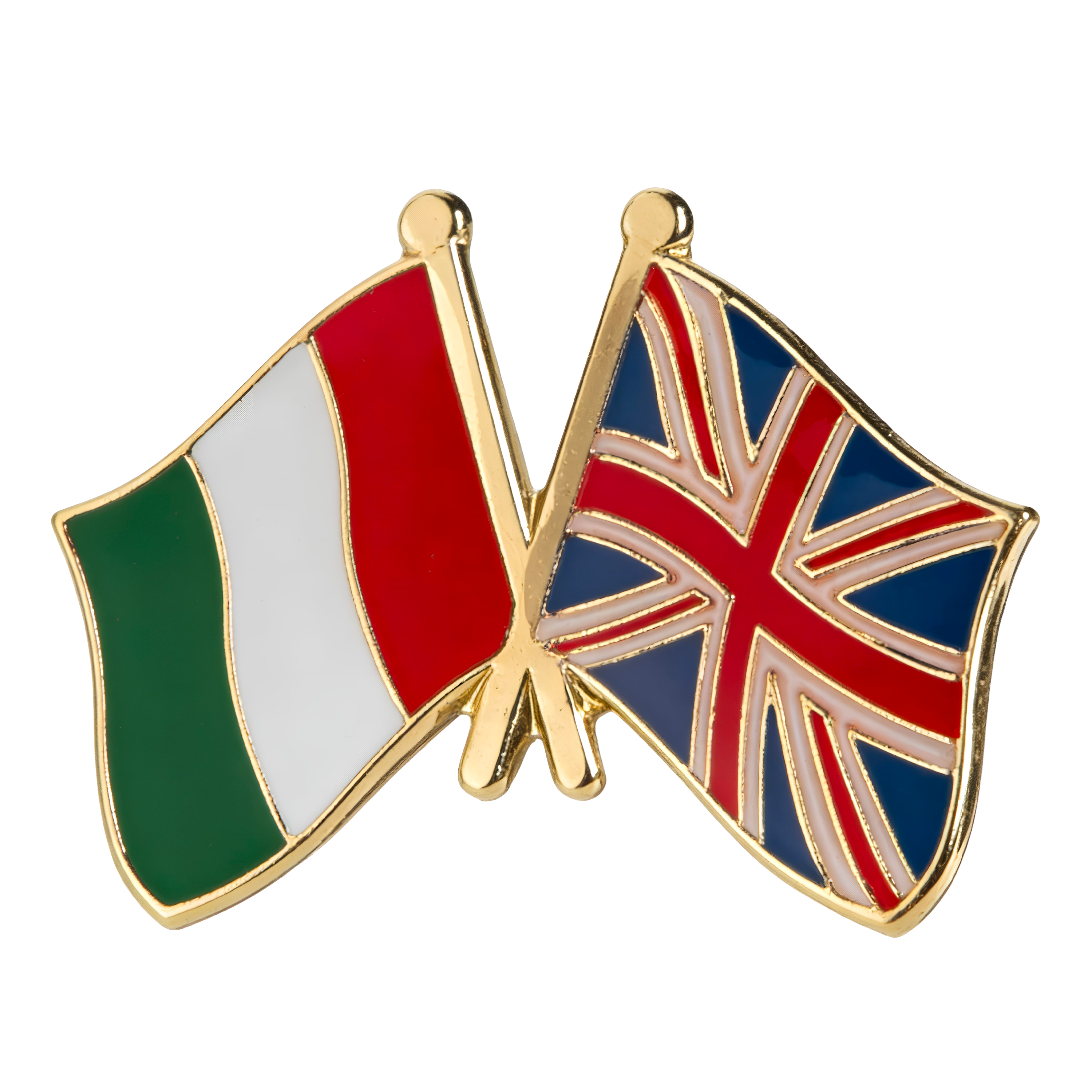 Italy & United Kingdom UK Friendship Pin Badge