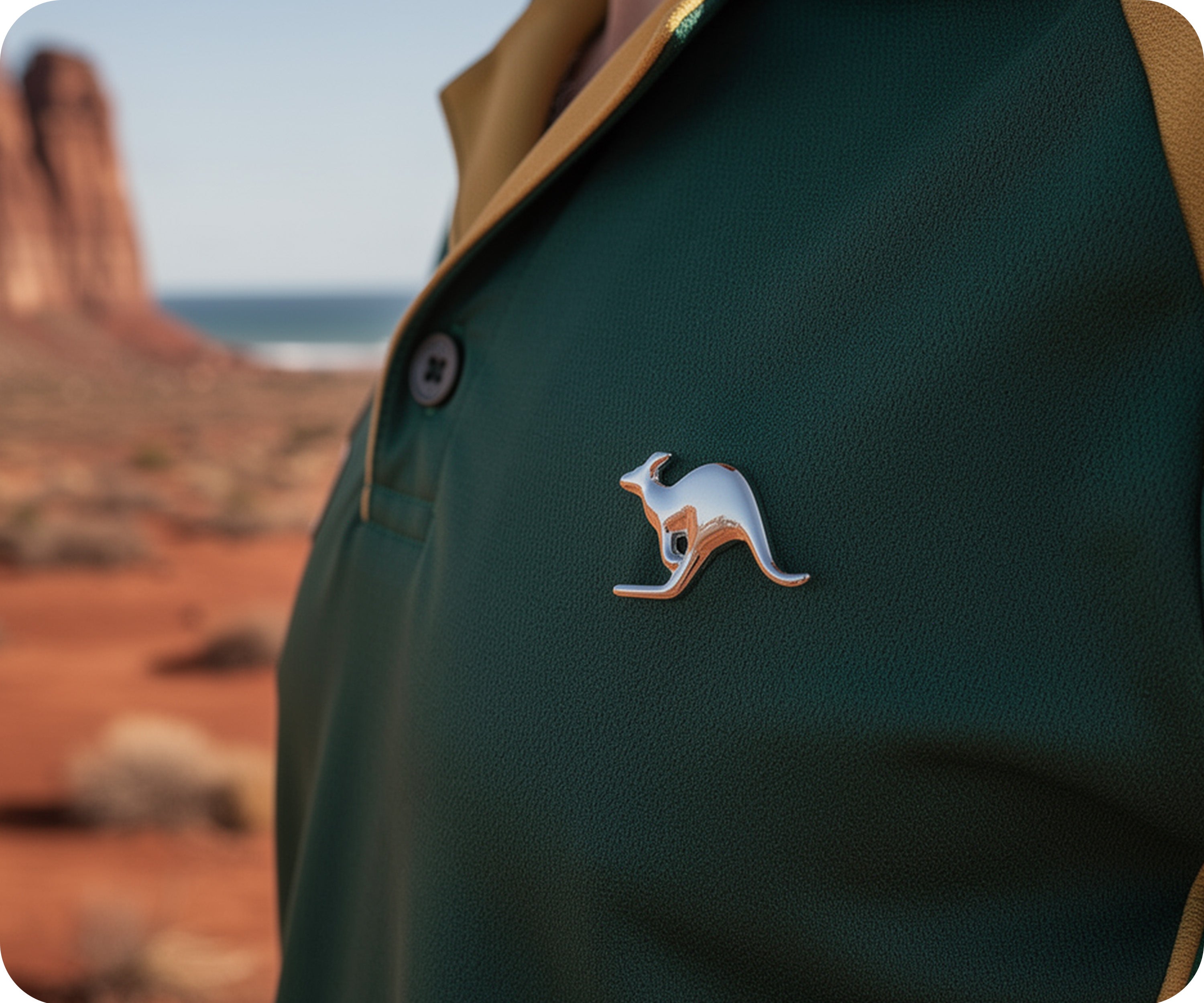Kangaroo Silver Pin Badge