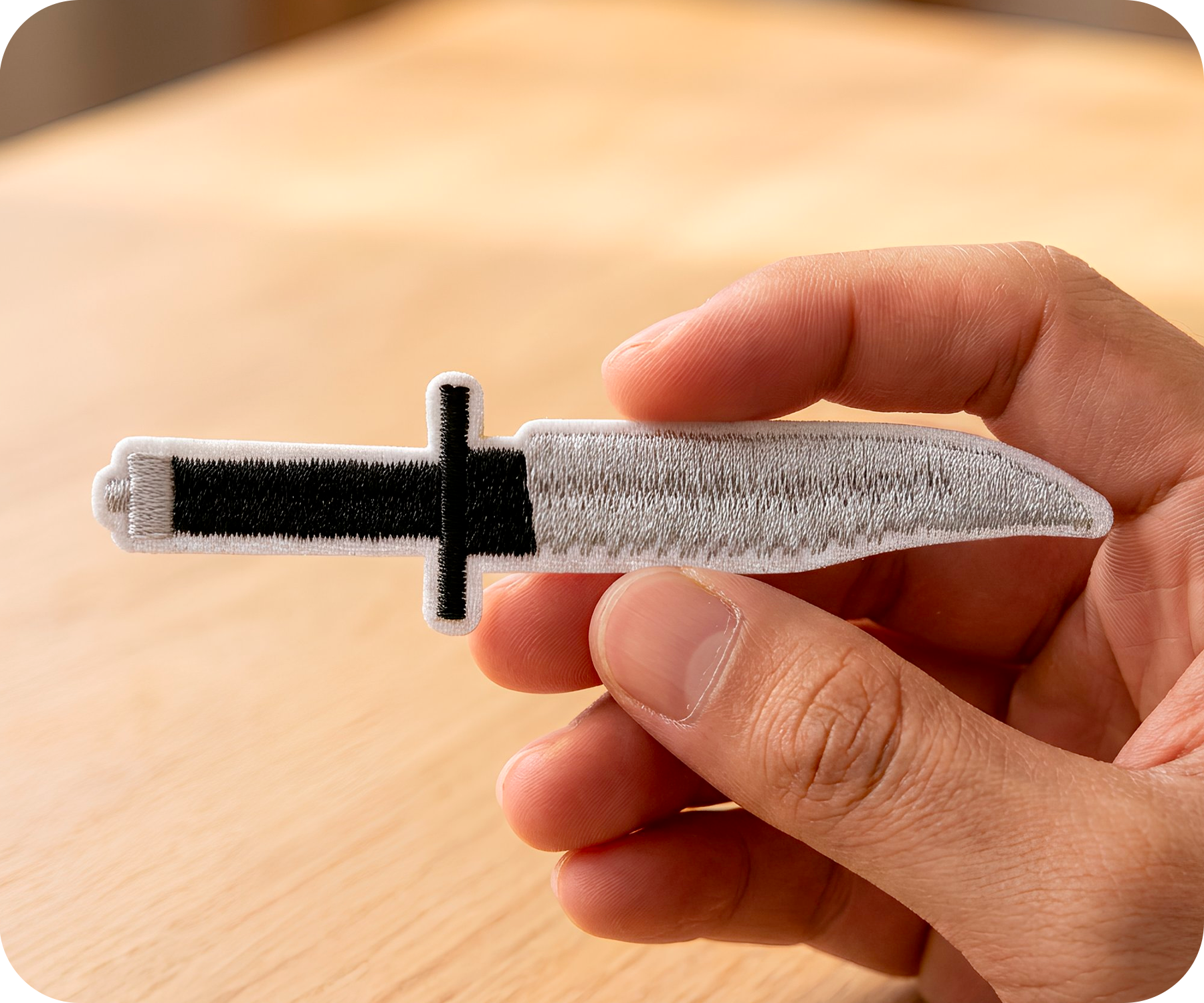 L3A1 Bayonet British Army Iron On Patch (8 x 2cm)